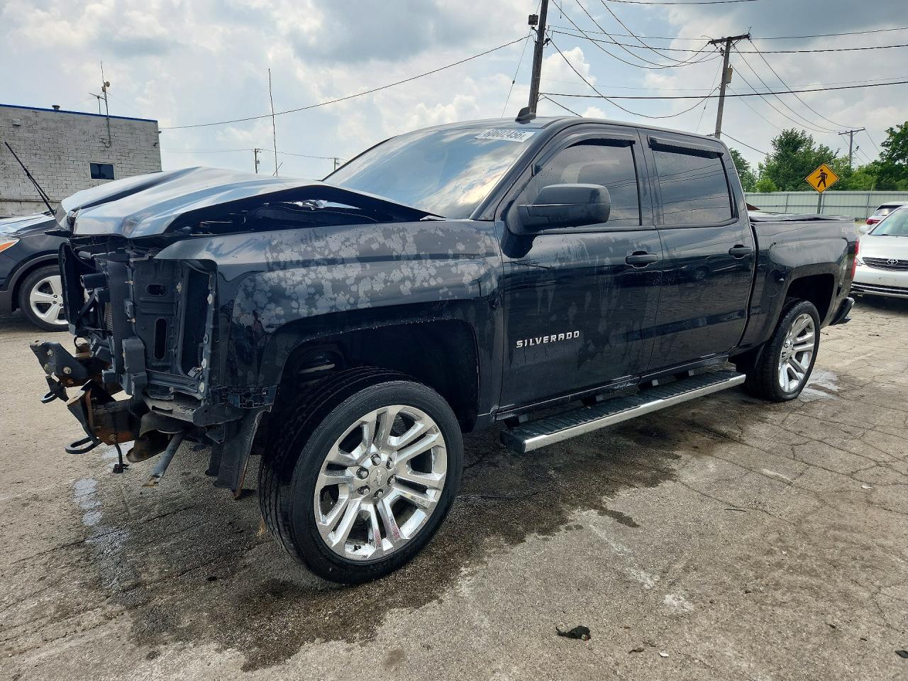 2014 Chevrolet Silverado K1500 Lt Black vin: 3GCUKREC0EG457395