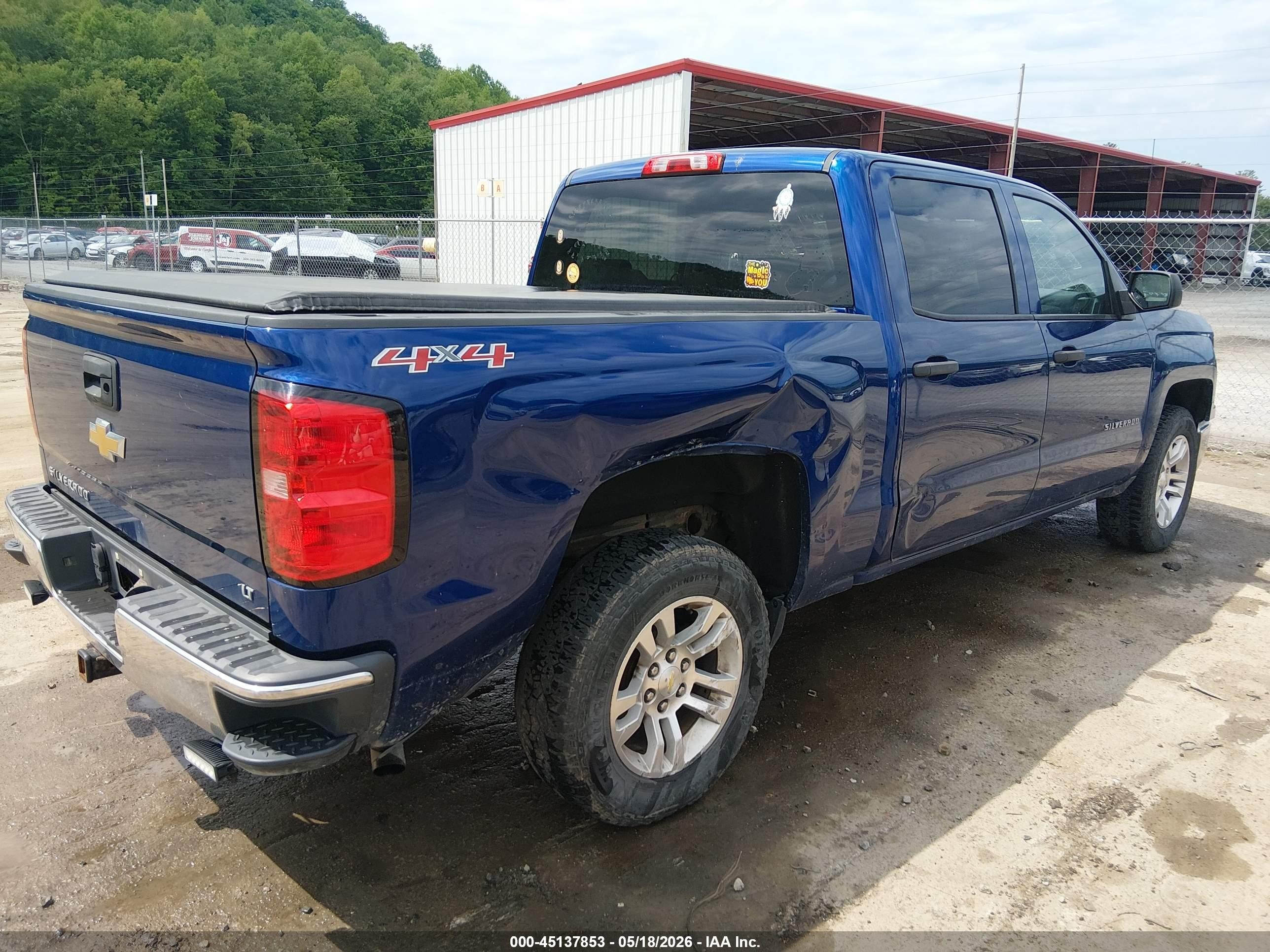 2014 Chevrolet Silverado 1500 1lt Blue vin: 3GCUKREC0EG481941