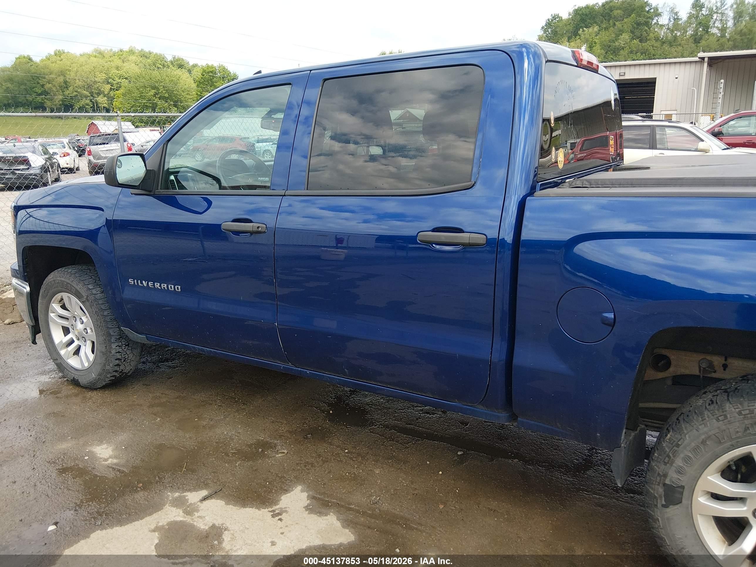 2014 Chevrolet Silverado 1500 1lt Blue vin: 3GCUKREC0EG481941