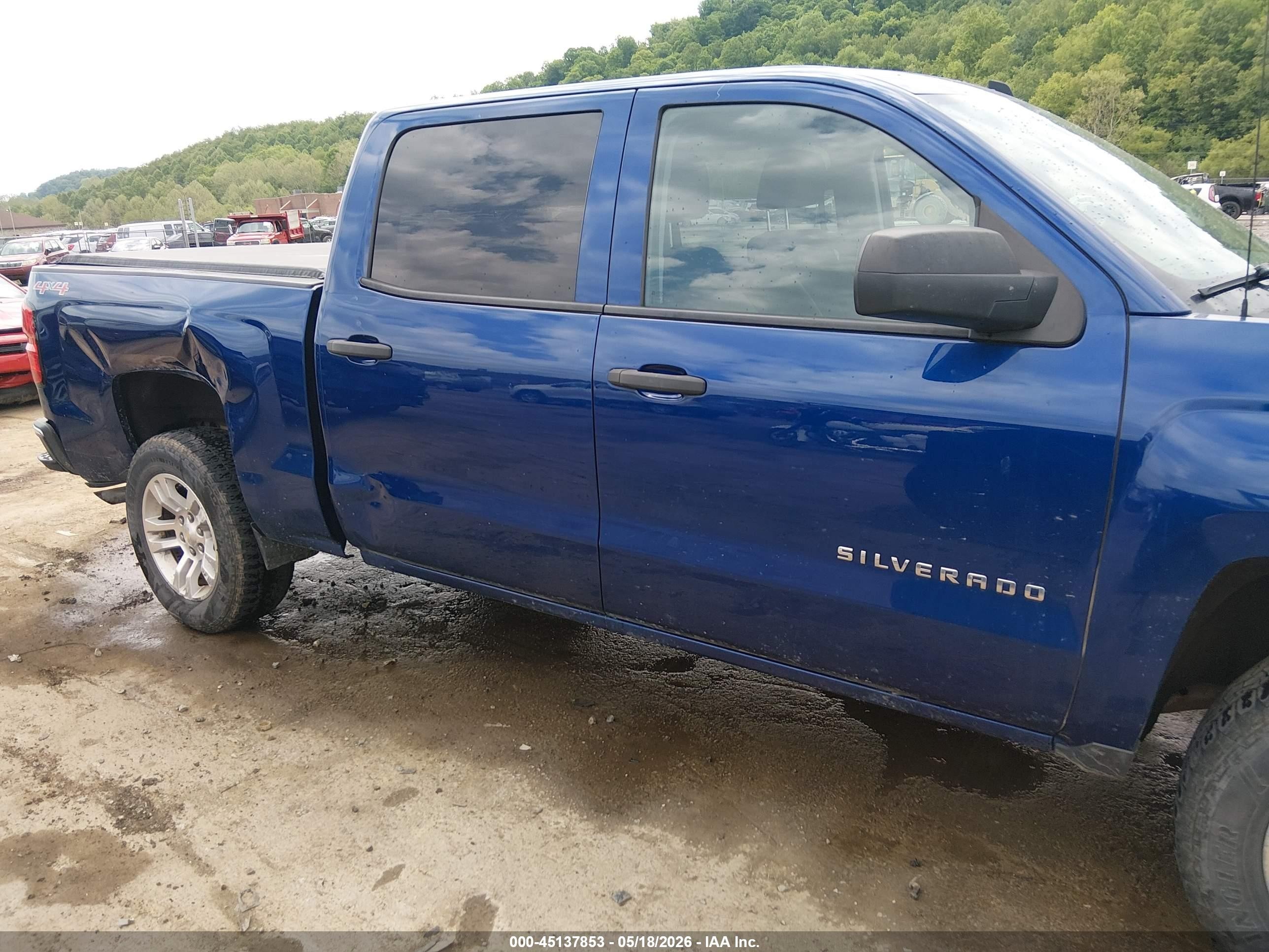 2014 Chevrolet Silverado 1500 1lt Blue vin: 3GCUKREC0EG481941