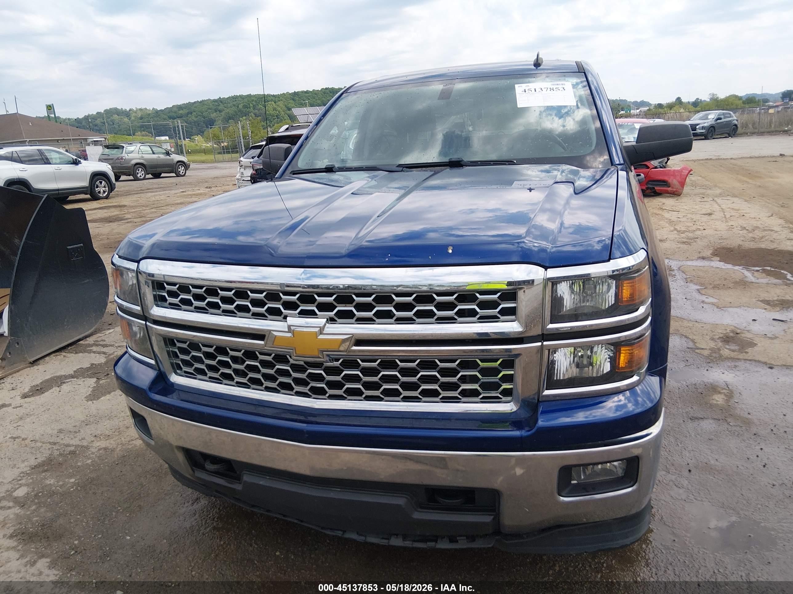 2014 Chevrolet Silverado 1500 1lt Blue vin: 3GCUKREC0EG481941