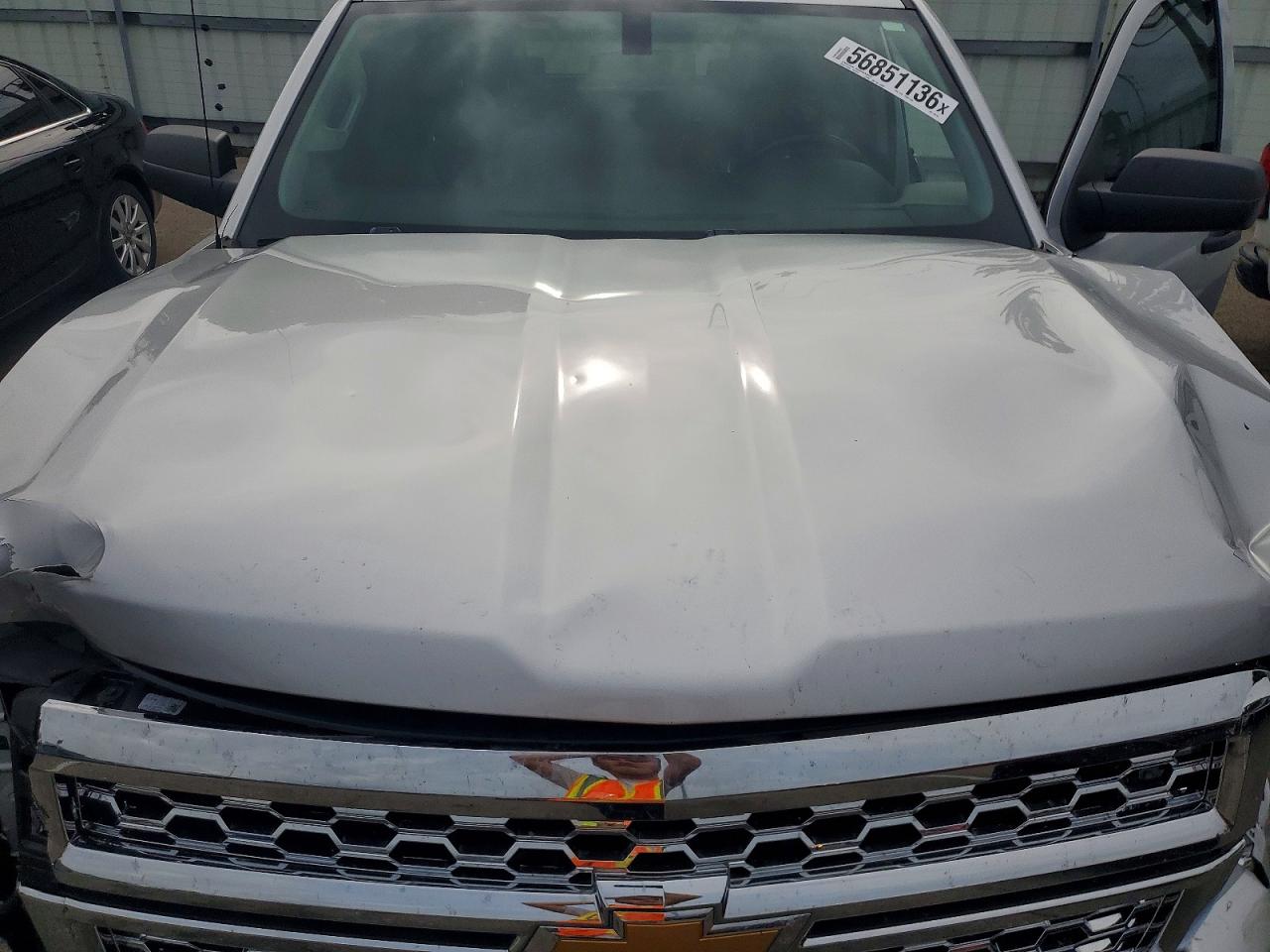 2014 Chevrolet Silverado K1500 Lt Silver vin: 3GCUKREC0EG485794