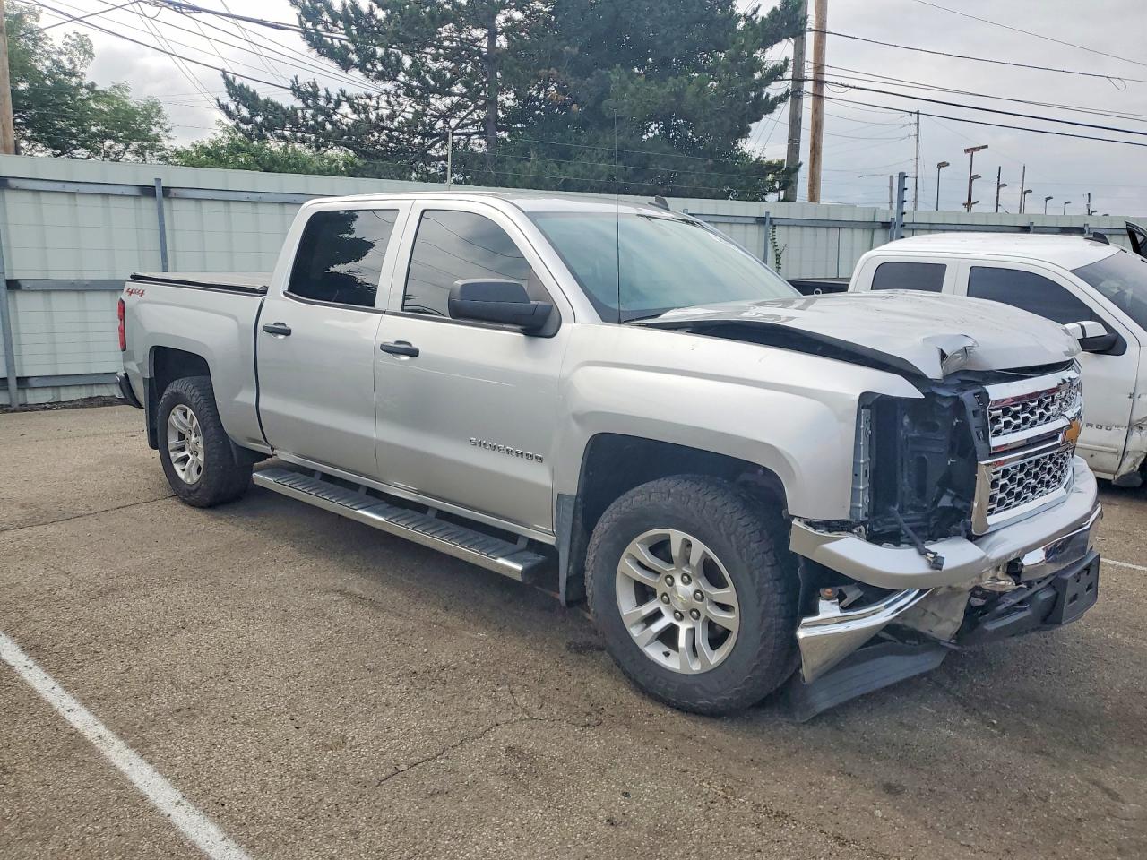 2014 Chevrolet Silverado K1500 Lt Silver vin: 3GCUKREC0EG485794