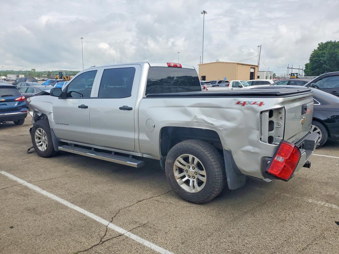 2014 Chevrolet Silverado K1500 Lt Silver vin: 3GCUKREC0EG485794