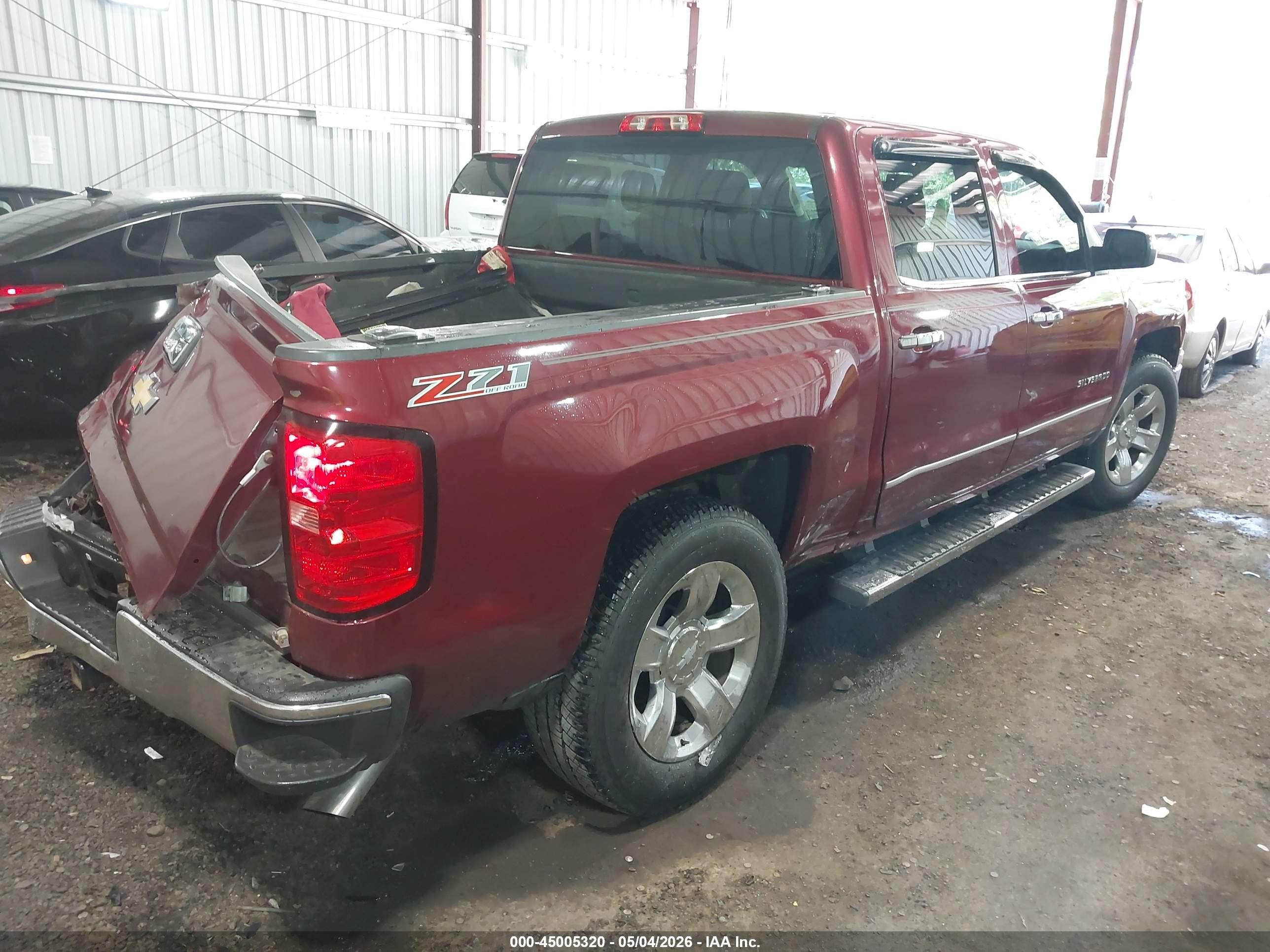 2014 Chevrolet Silverado 1500 2lt Burgundy vin: 3GCUKREC0EG559585