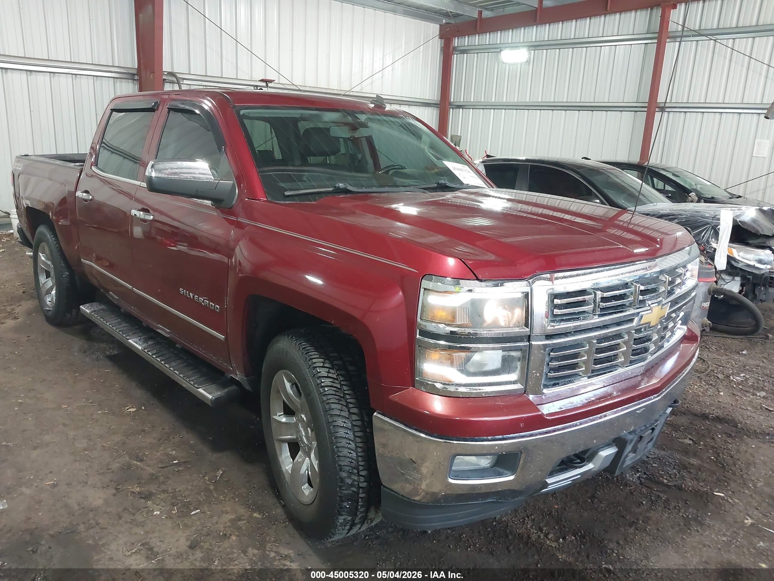 2014 Chevrolet Silverado 1500 2lt Burgundy vin: 3GCUKREC0EG559585