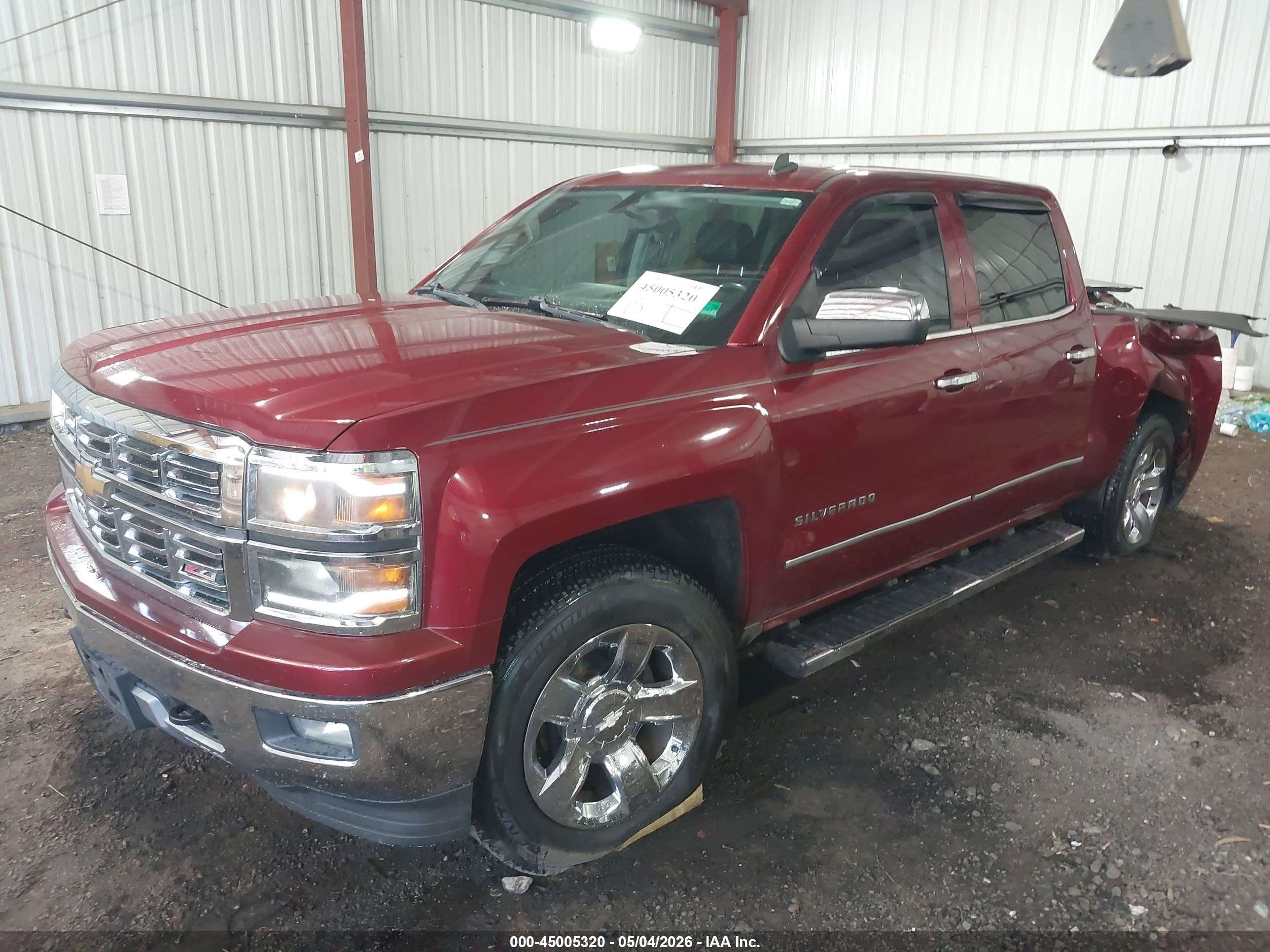 2014 Chevrolet Silverado 1500 2lt Burgundy vin: 3GCUKREC0EG559585