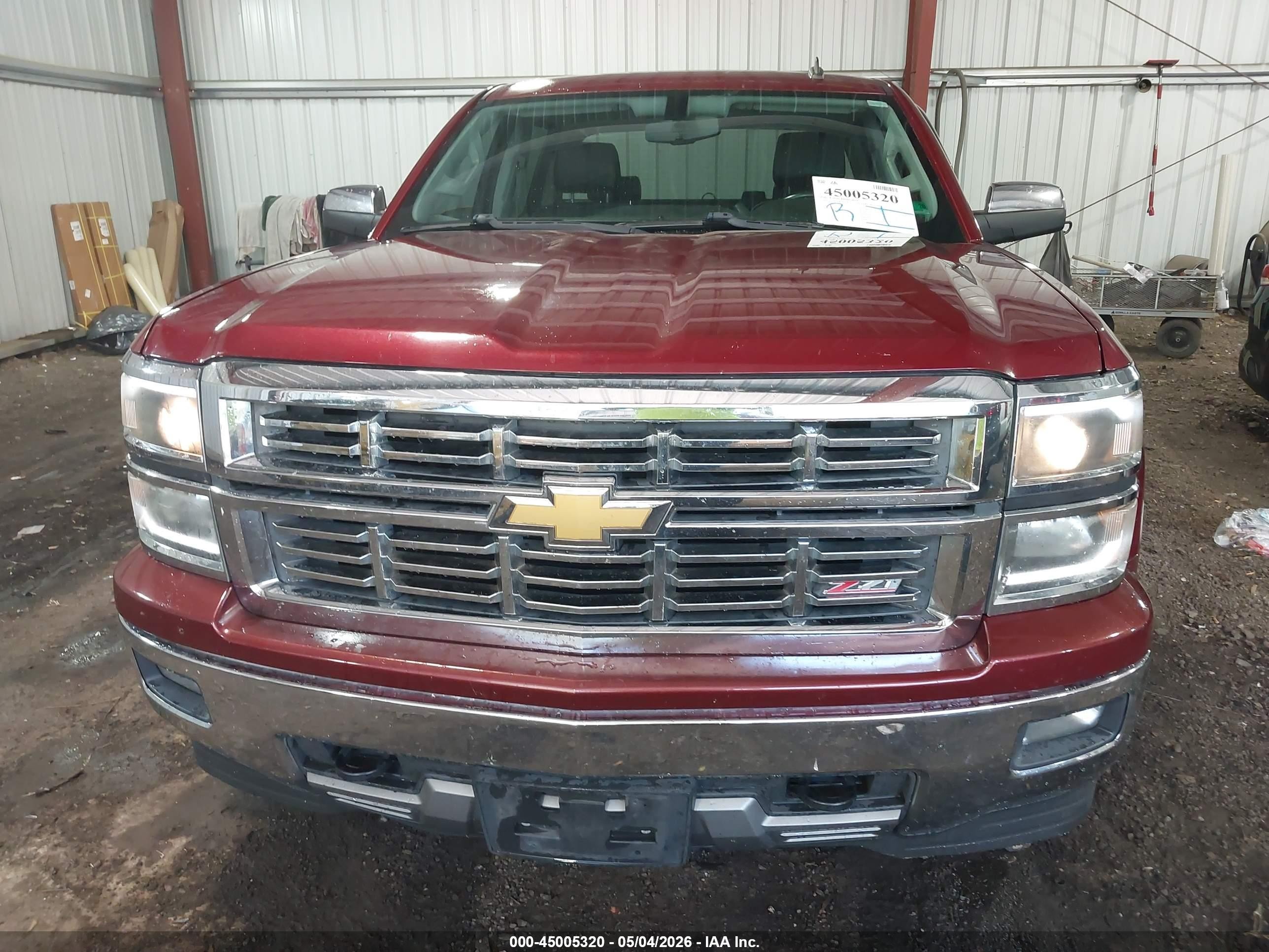 2014 Chevrolet Silverado 1500 2lt Burgundy vin: 3GCUKREC0EG559585