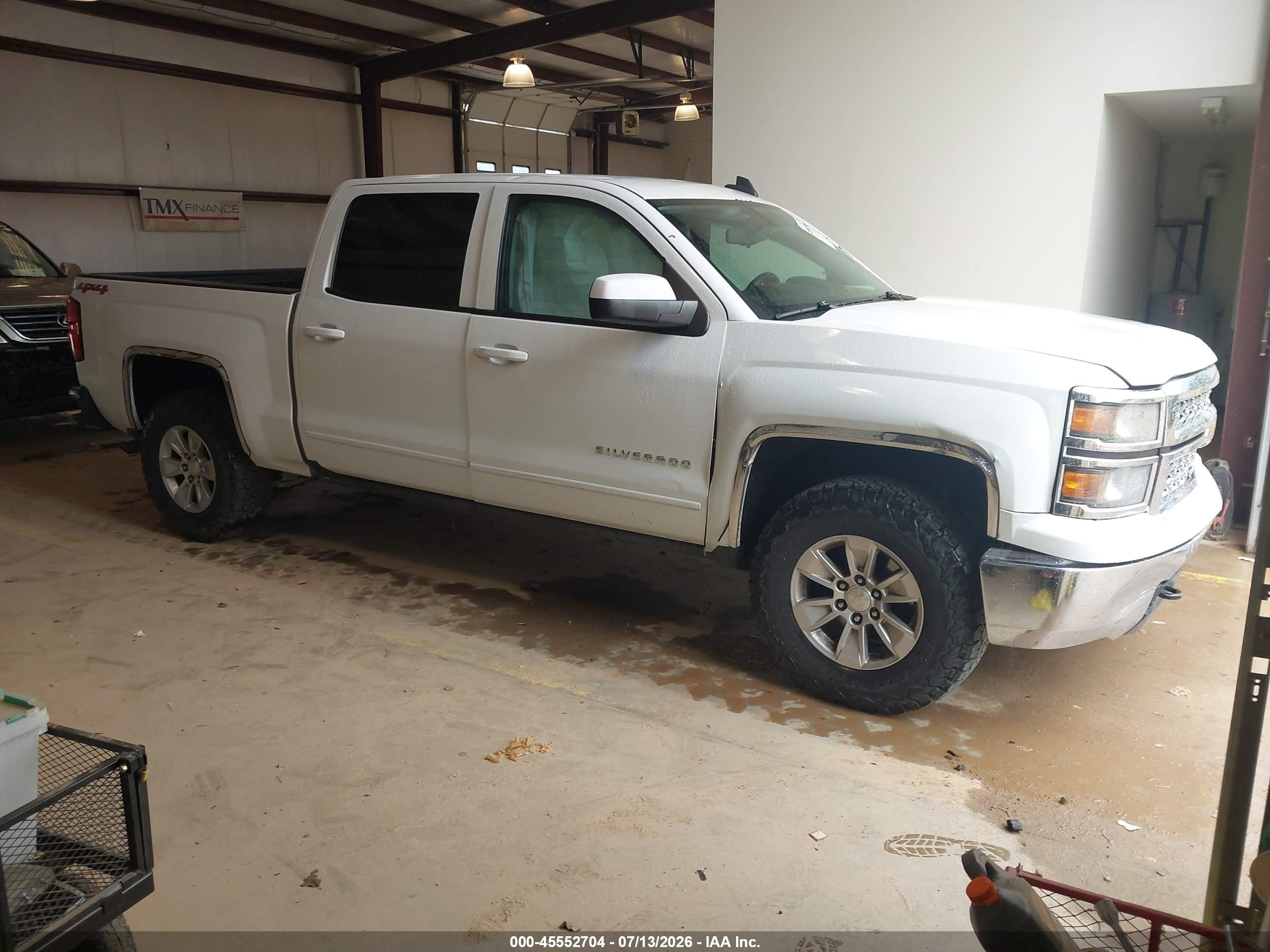 2015 Chevrolet Silverado 1500 Lt White vin: 3GCUKREC0FG113485