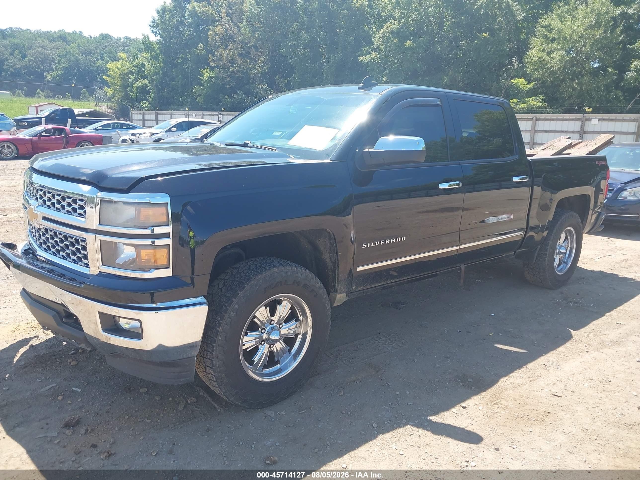 2015 Chevrolet Silverado 1500 Lt Black vin: 3GCUKREC0FG129766