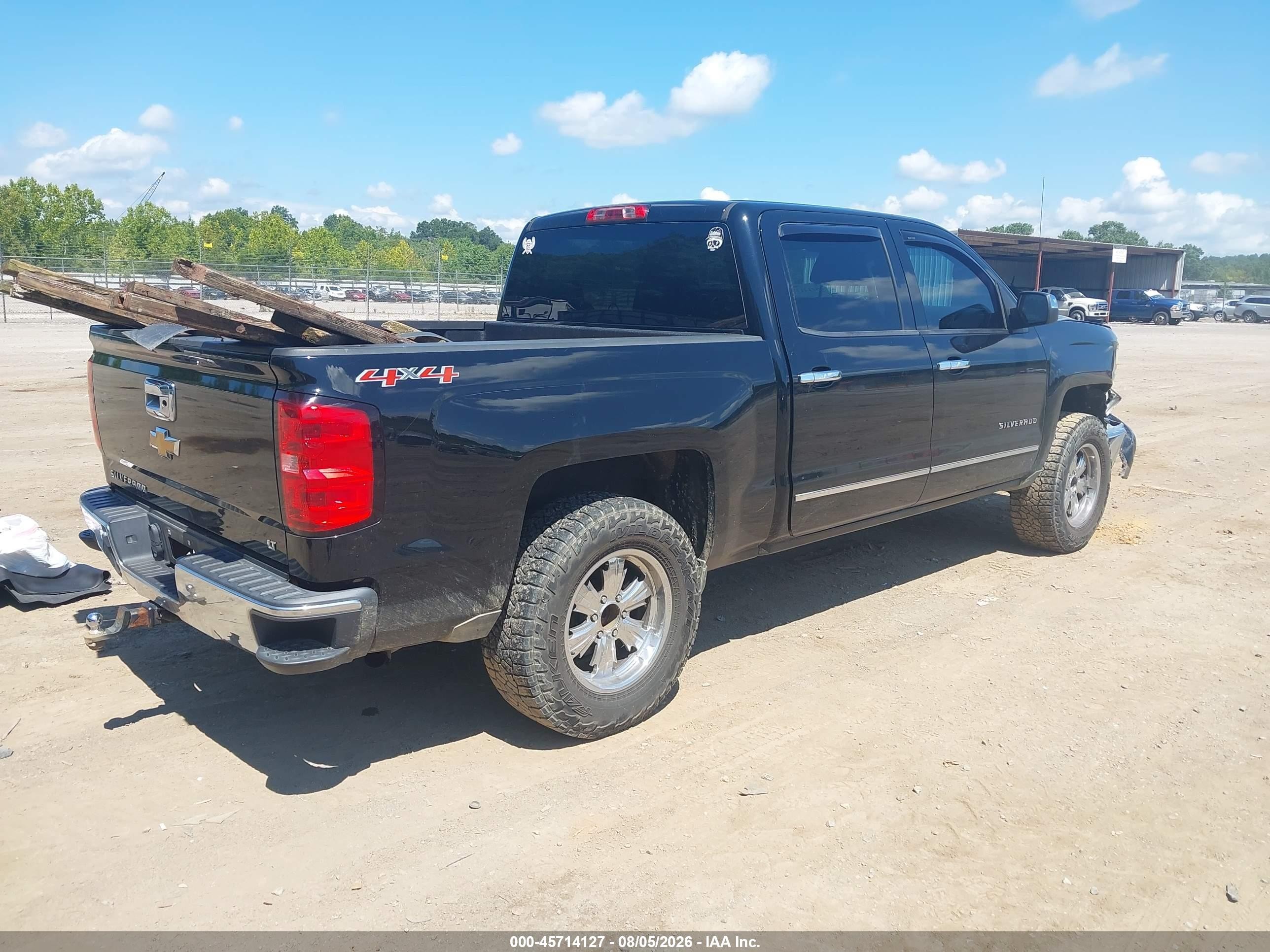 2015 Chevrolet Silverado 1500 Lt Black vin: 3GCUKREC0FG129766