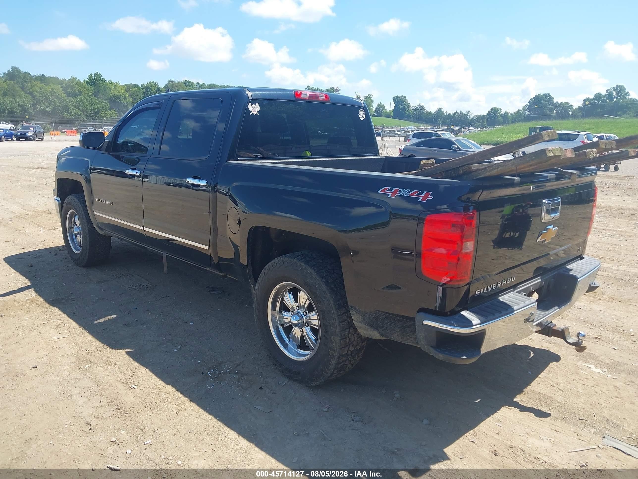 2015 Chevrolet Silverado 1500 Lt Black vin: 3GCUKREC0FG129766