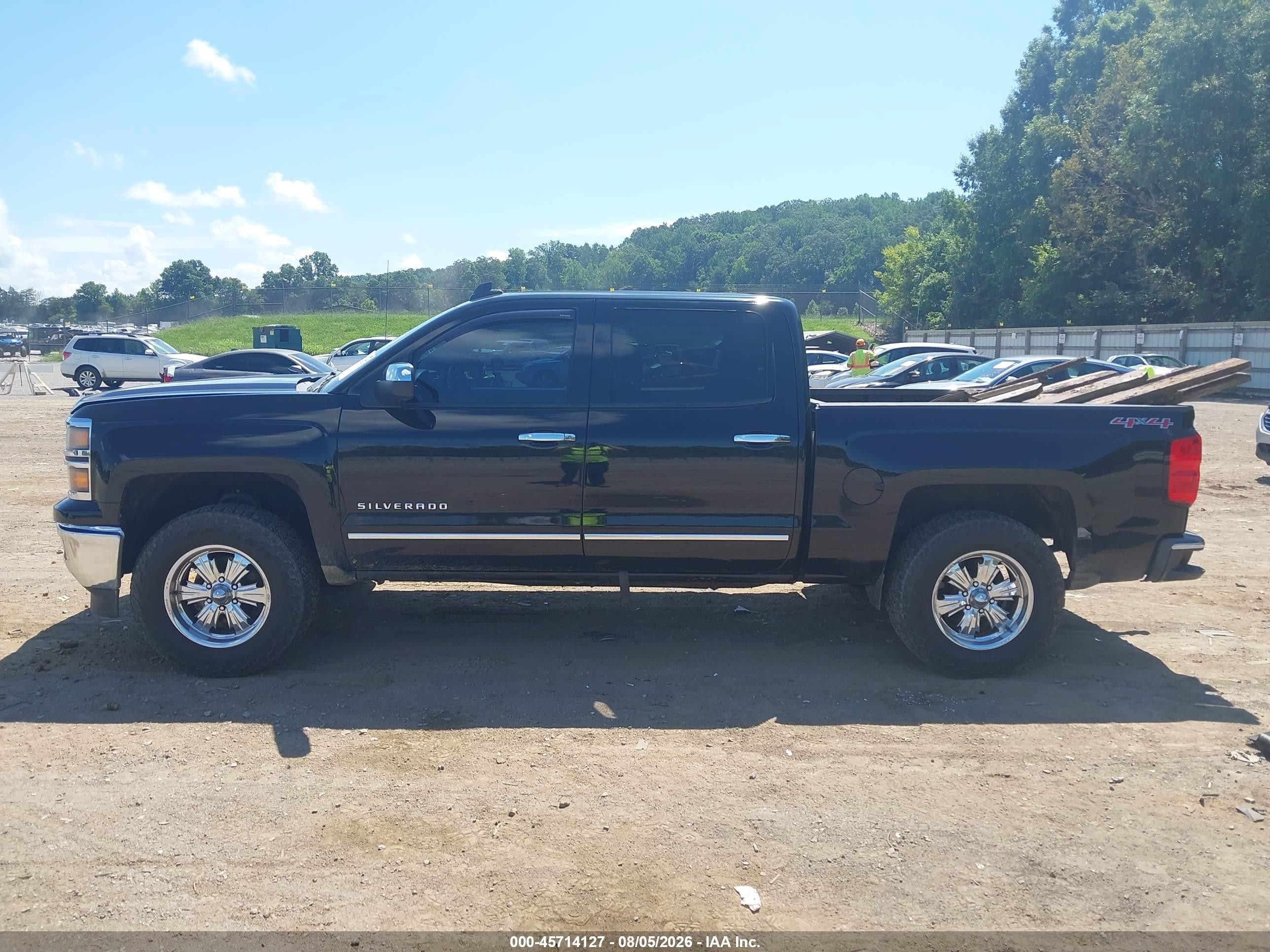 2015 Chevrolet Silverado 1500 Lt Black vin: 3GCUKREC0FG129766