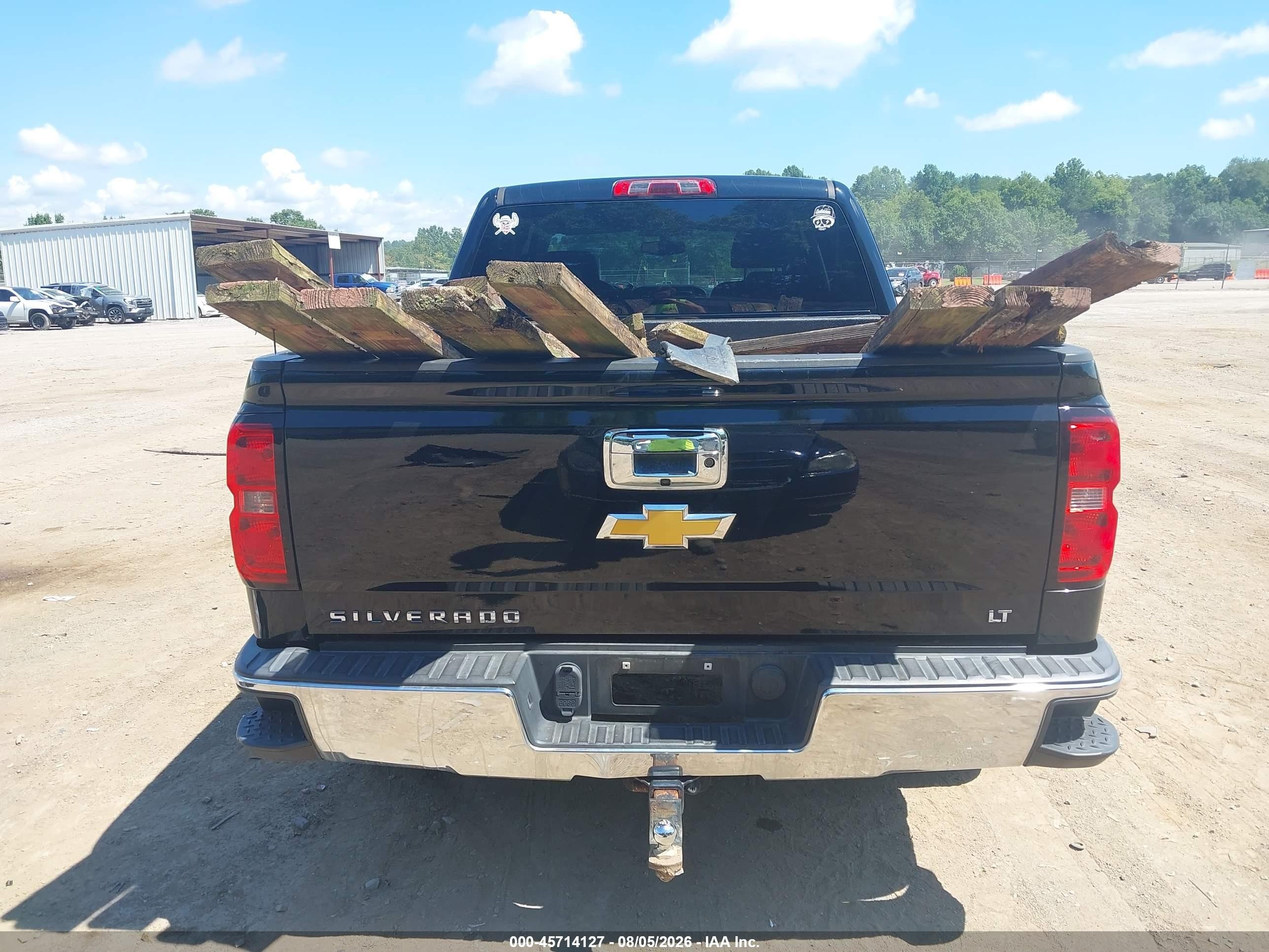 2015 Chevrolet Silverado 1500 Lt Black vin: 3GCUKREC0FG129766