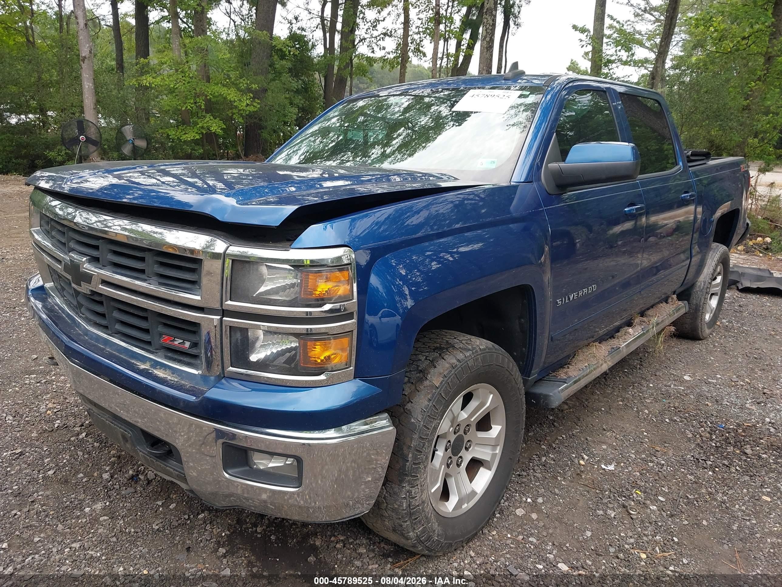 2015 Chevrolet Silverado 1500 2lt Синий vin: 3GCUKREC0FG476921