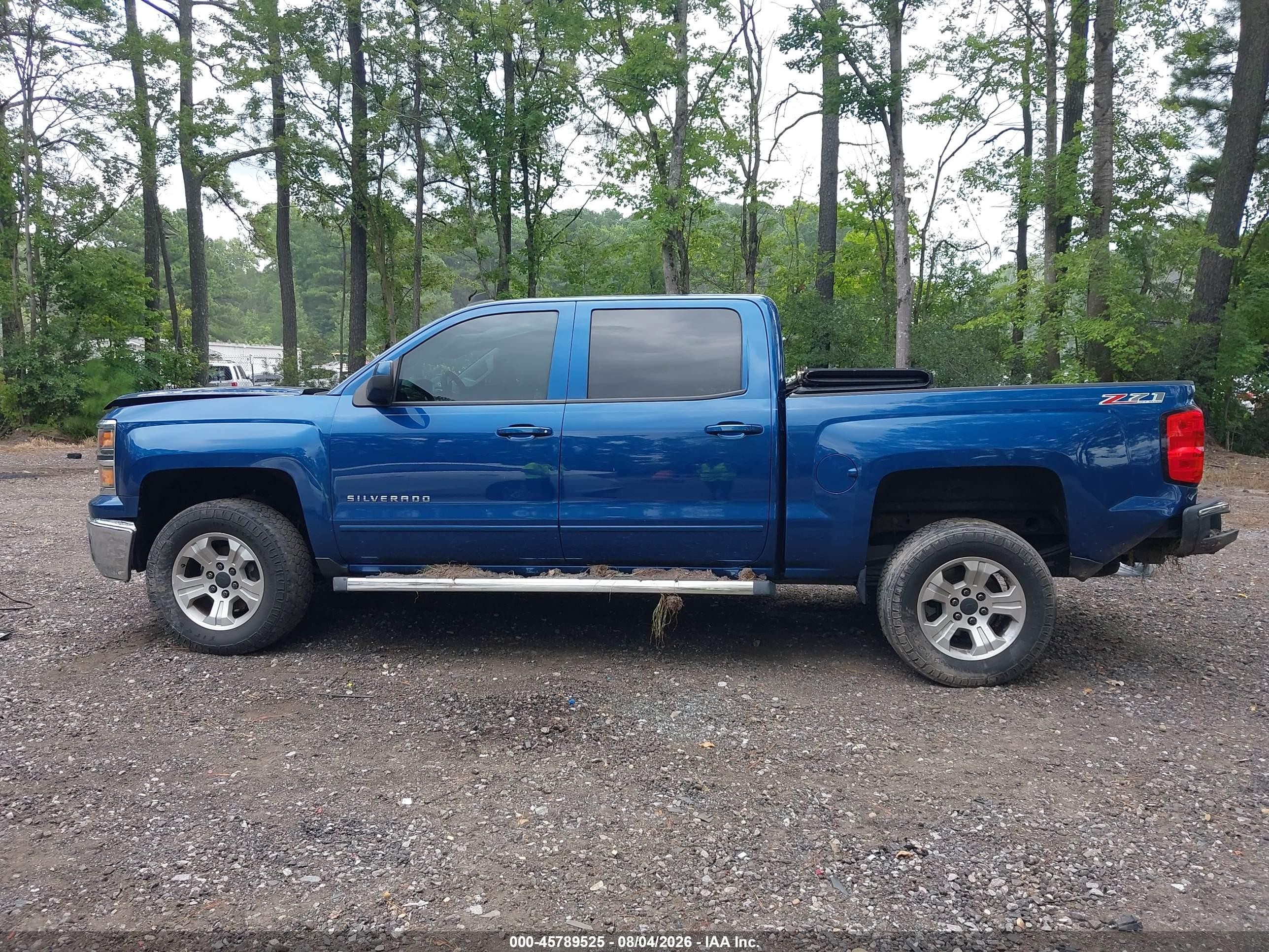 2015 Chevrolet Silverado 1500 2lt Синий vin: 3GCUKREC0FG476921