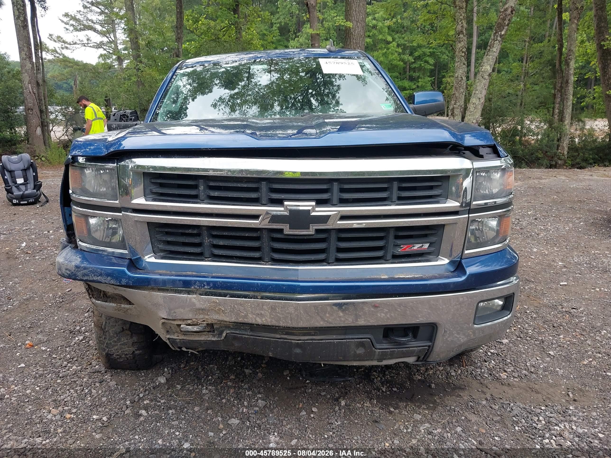 2015 Chevrolet Silverado 1500 2lt Синий vin: 3GCUKREC0FG476921