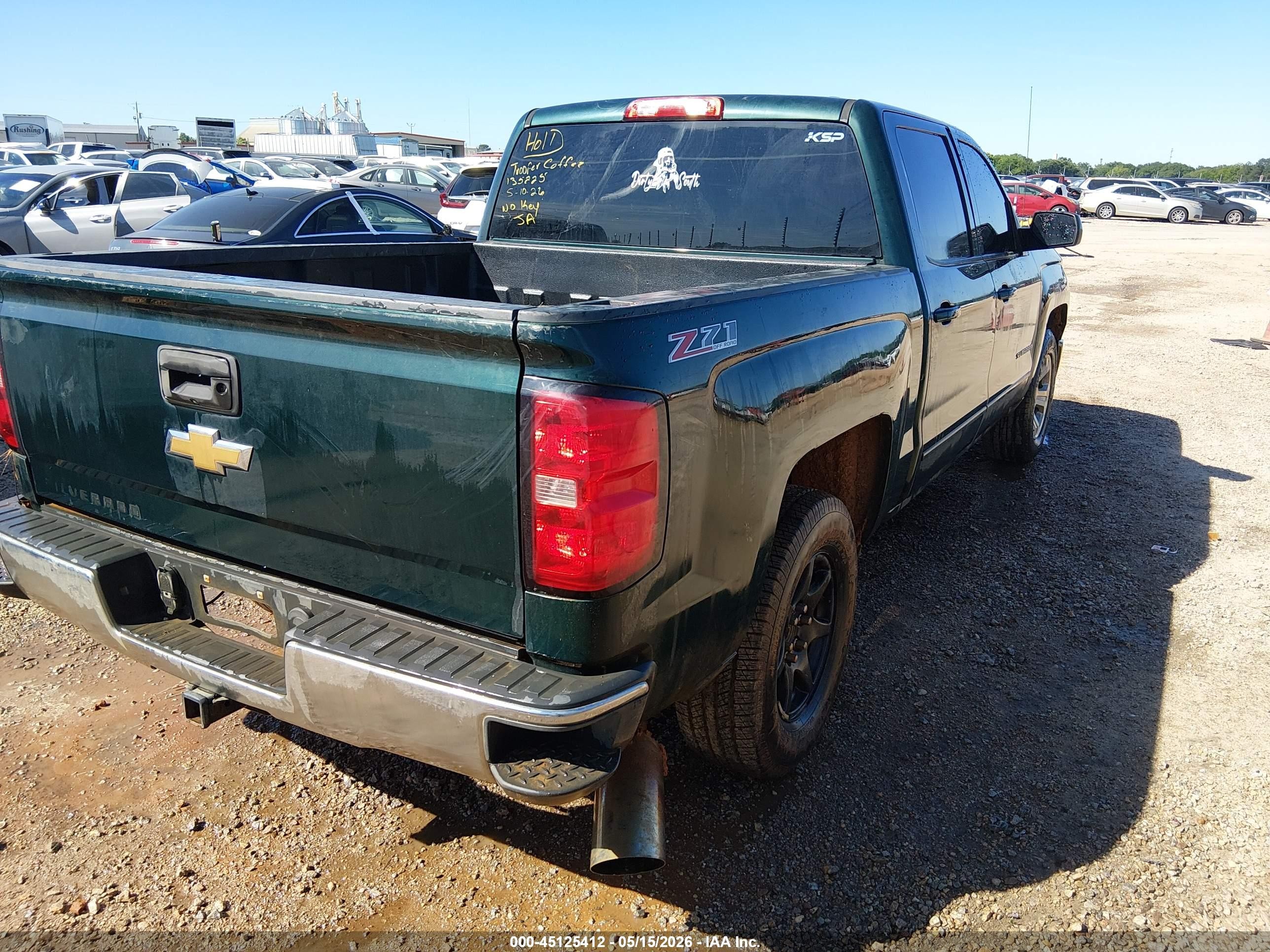 2015 Chevrolet Silverado 1500 2lt Green vin: 3GCUKREC0FG486459
