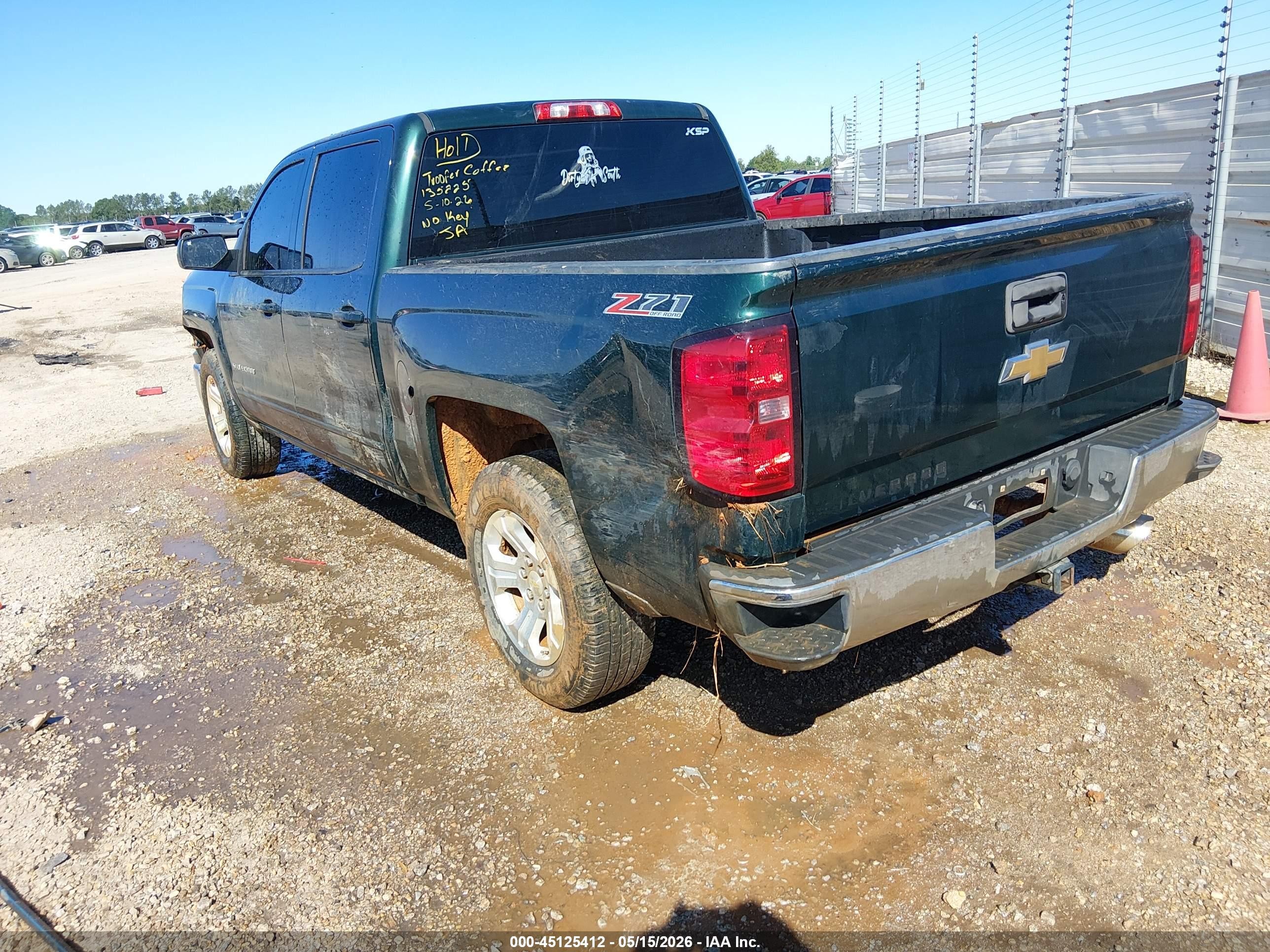 2015 Chevrolet Silverado 1500 2lt Green vin: 3GCUKREC0FG486459