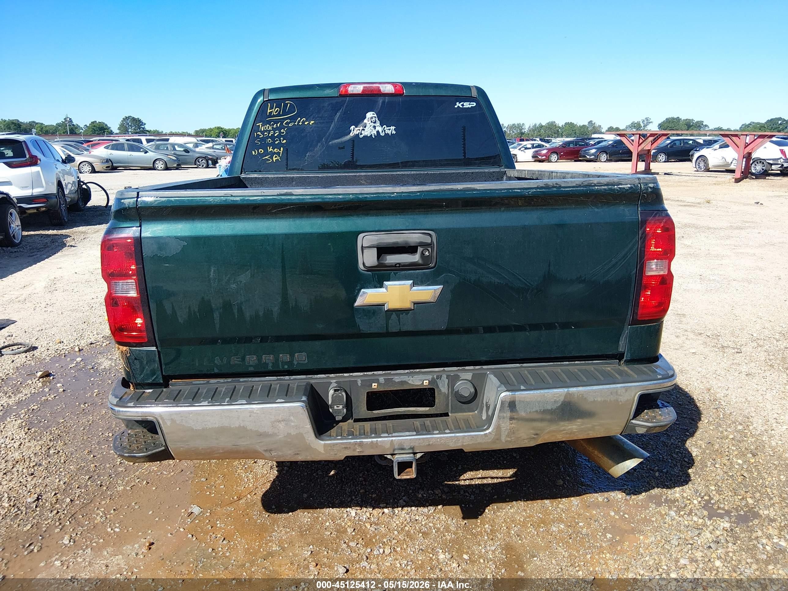 2015 Chevrolet Silverado 1500 2lt Green vin: 3GCUKREC0FG486459
