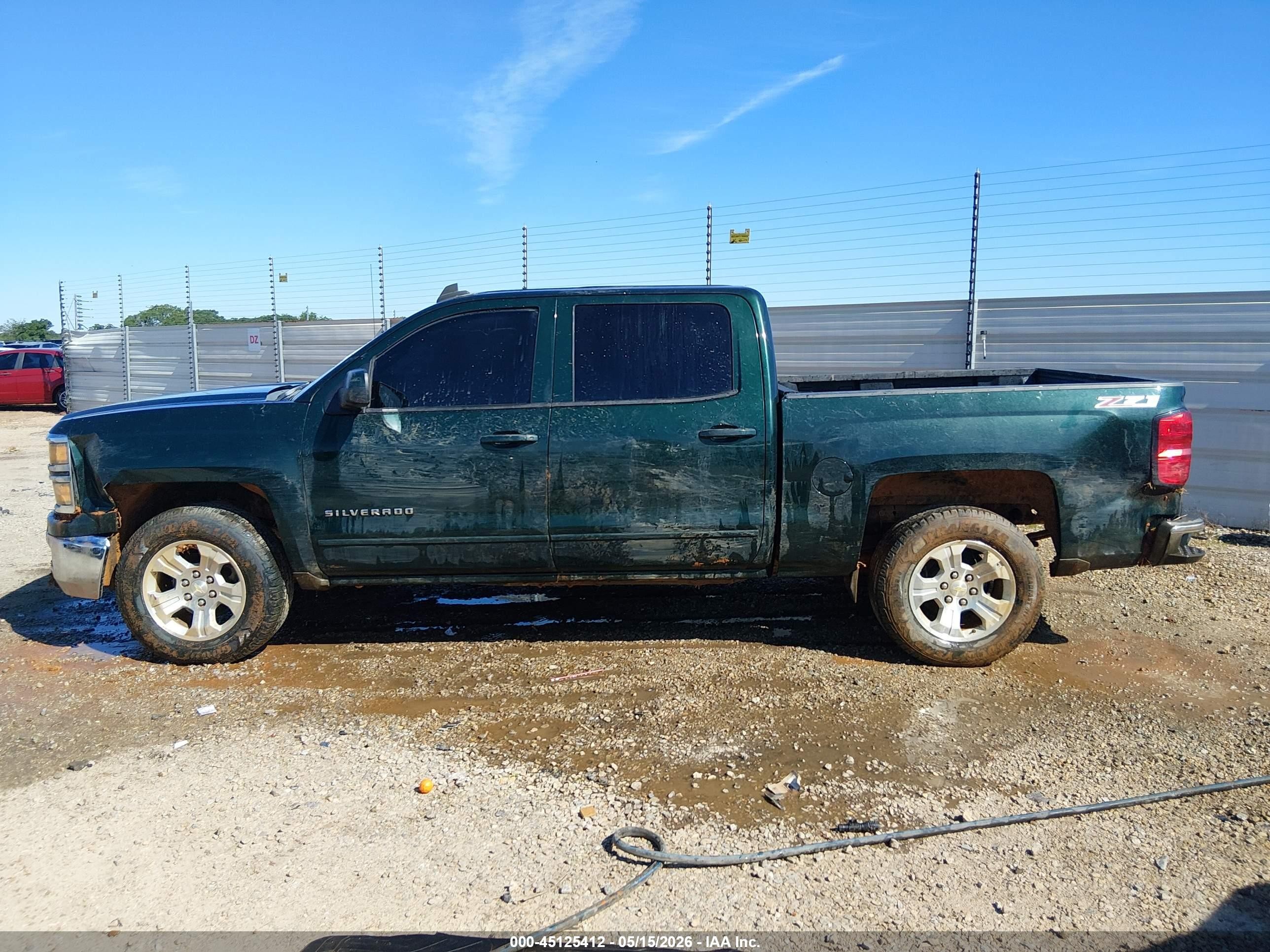 2015 Chevrolet Silverado 1500 2lt Green vin: 3GCUKREC0FG486459
