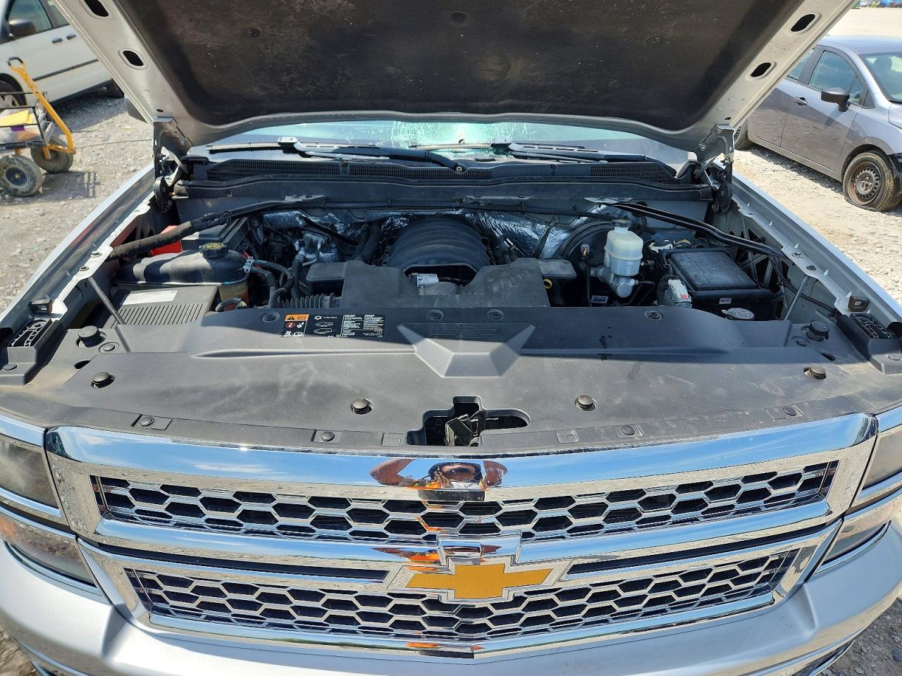 2015 Chevrolet Silverado K1500 Lt Silver vin: 3GCUKREC0FG535224