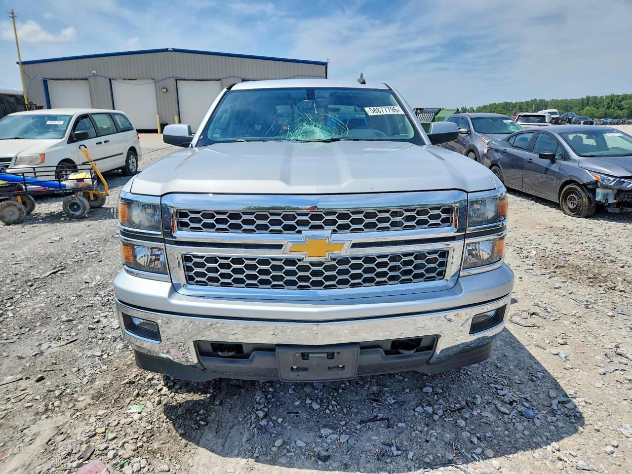 2015 Chevrolet Silverado K1500 Lt Silver vin: 3GCUKREC0FG535224