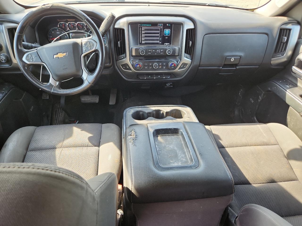 2015 Chevrolet Silverado K1500 Lt Black vin: 3GCUKREC0FG538205 Damage: Front Center Armrest, Cut, 4 To 5 Inches