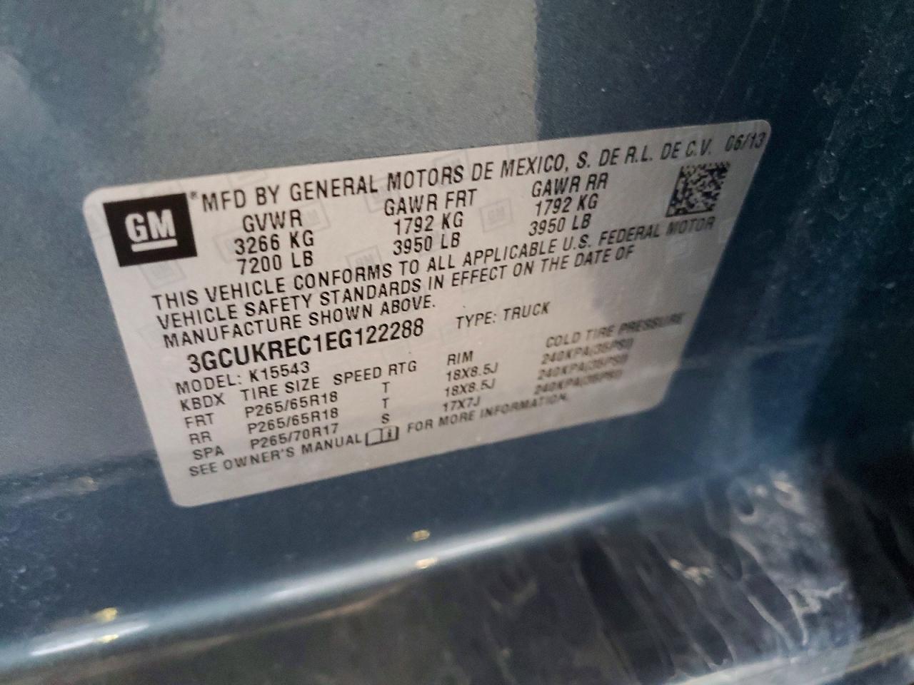 2014 Chevrolet Silverado K1500 Lt Синий vin: 3GCUKREC1EG122288