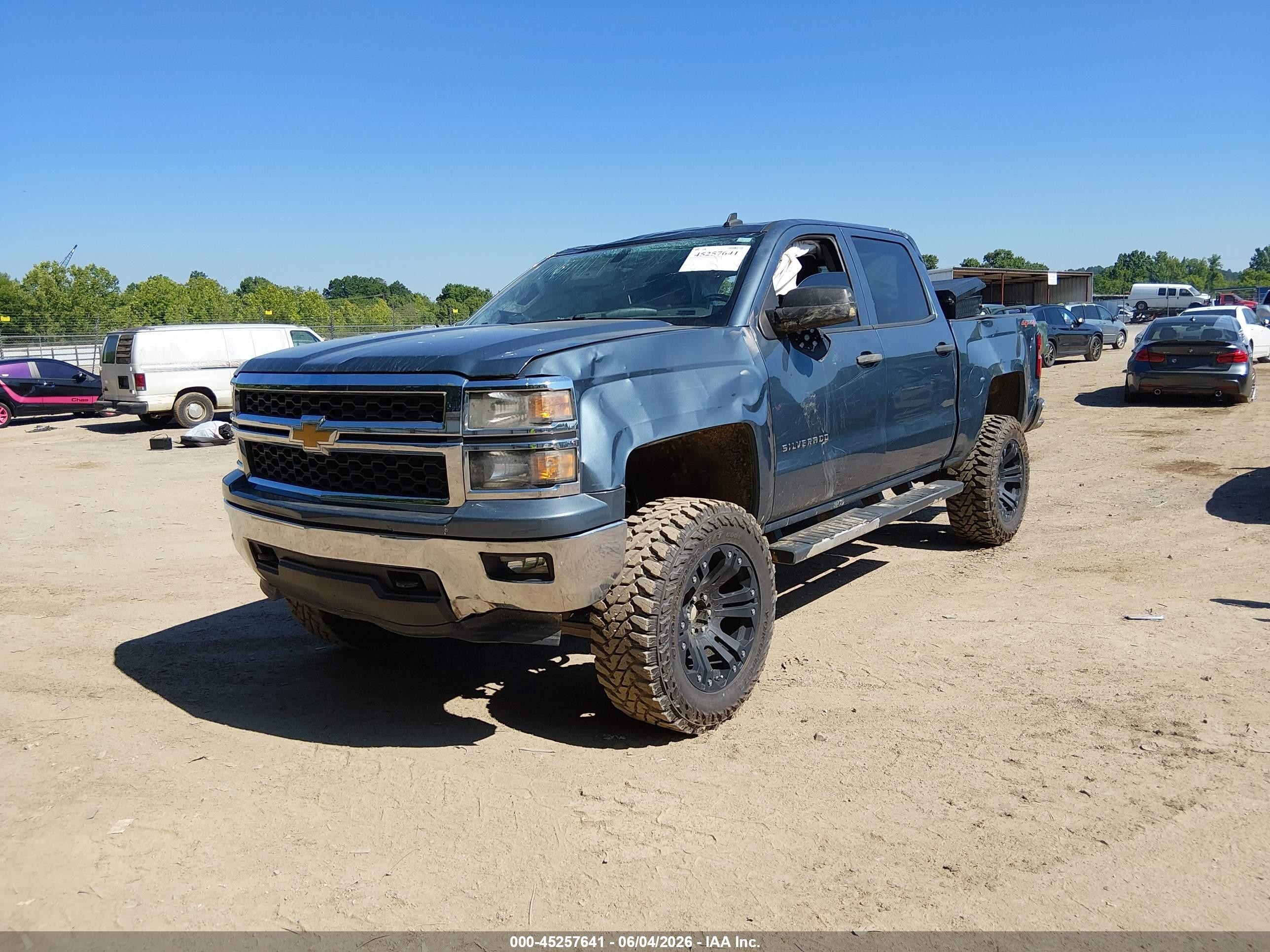 2014 Chevrolet Silverado 1500 1lt Blue vin: 3GCUKREC1EG123327