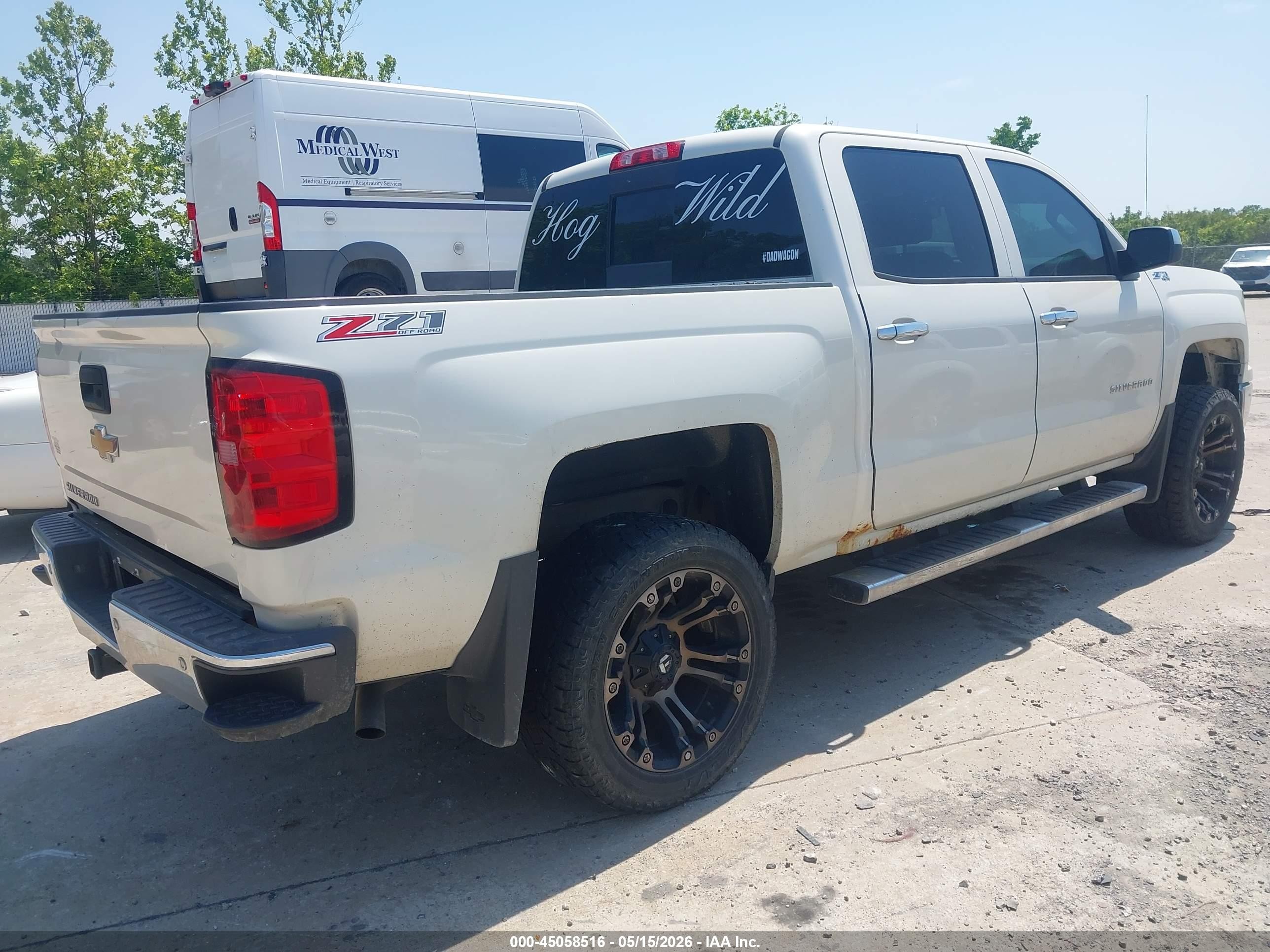2014 Chevrolet Silverado 1500 2lt White vin: 3GCUKREC1EG158420