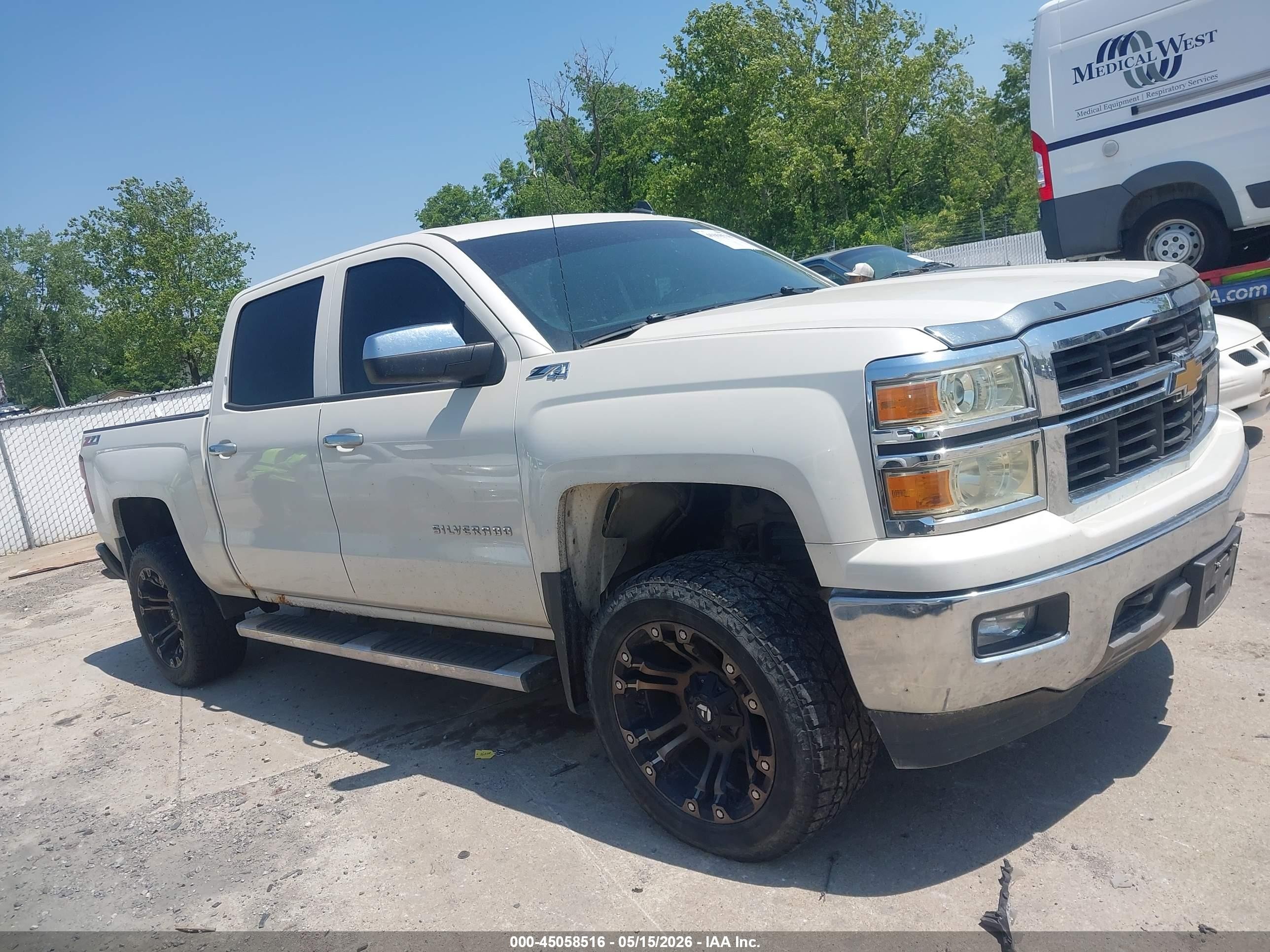 2014 Chevrolet Silverado 1500 2lt White vin: 3GCUKREC1EG158420