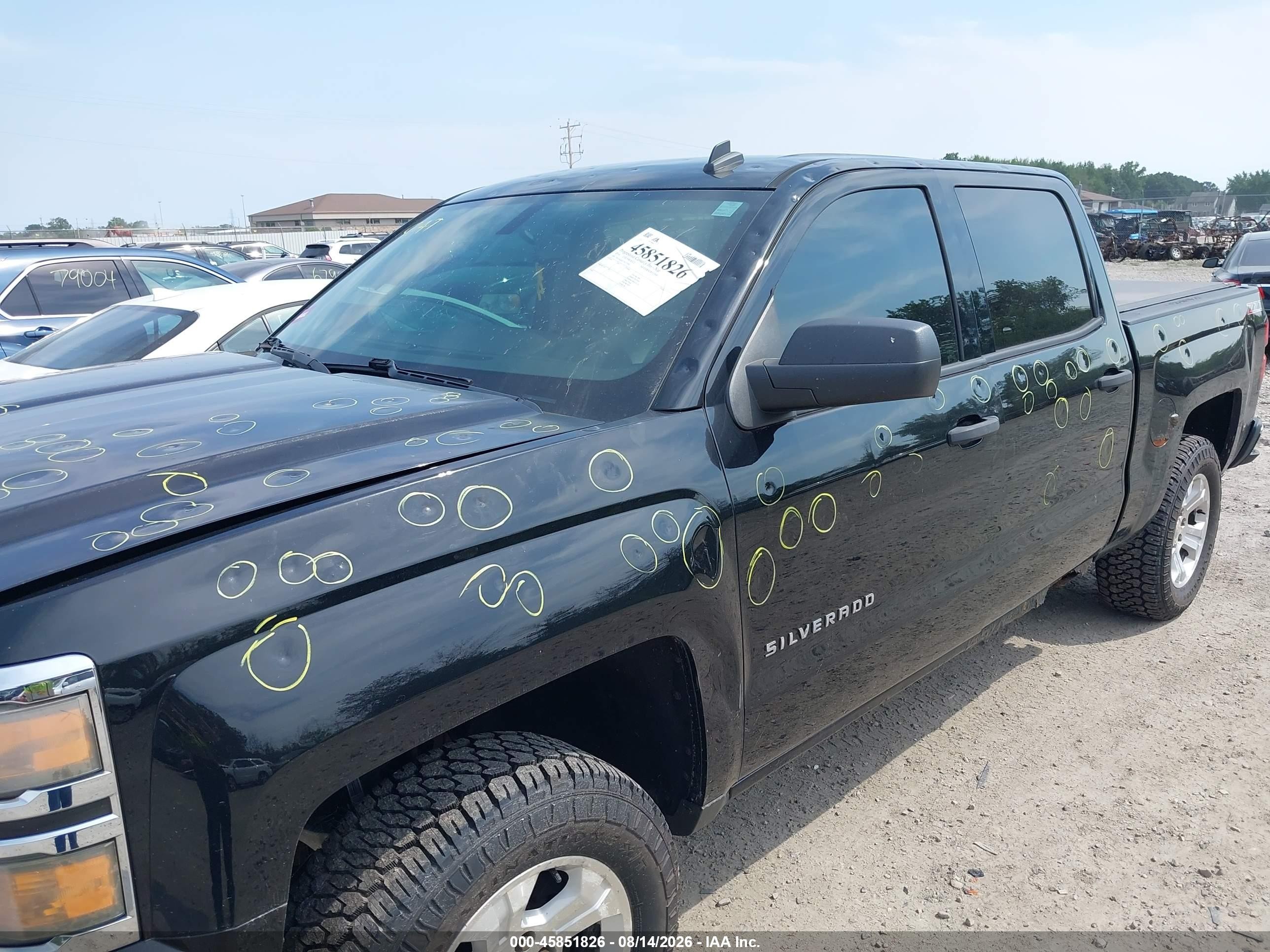 2014 Chevrolet Silverado 1500 Lt Black vin: 3GCUKREC1EG173001