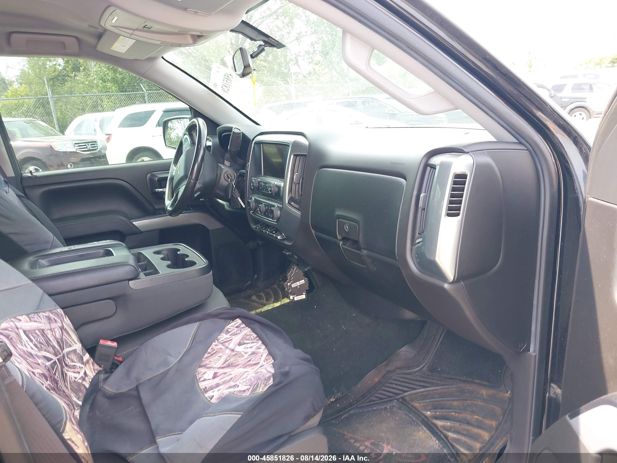 2014 Chevrolet Silverado 1500 Lt Black vin: 3GCUKREC1EG173001