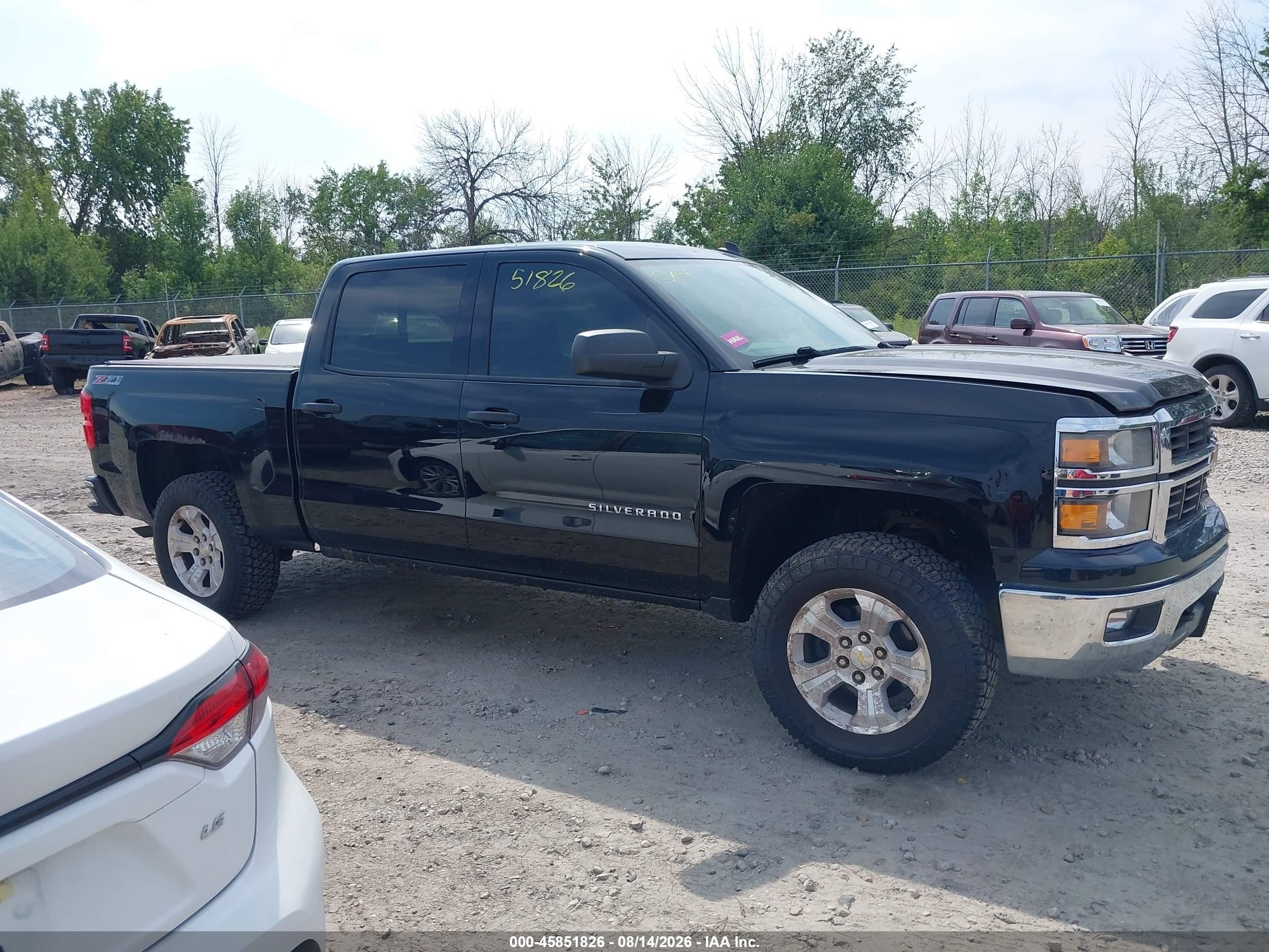 2014 Chevrolet Silverado 1500 Lt Black vin: 3GCUKREC1EG173001