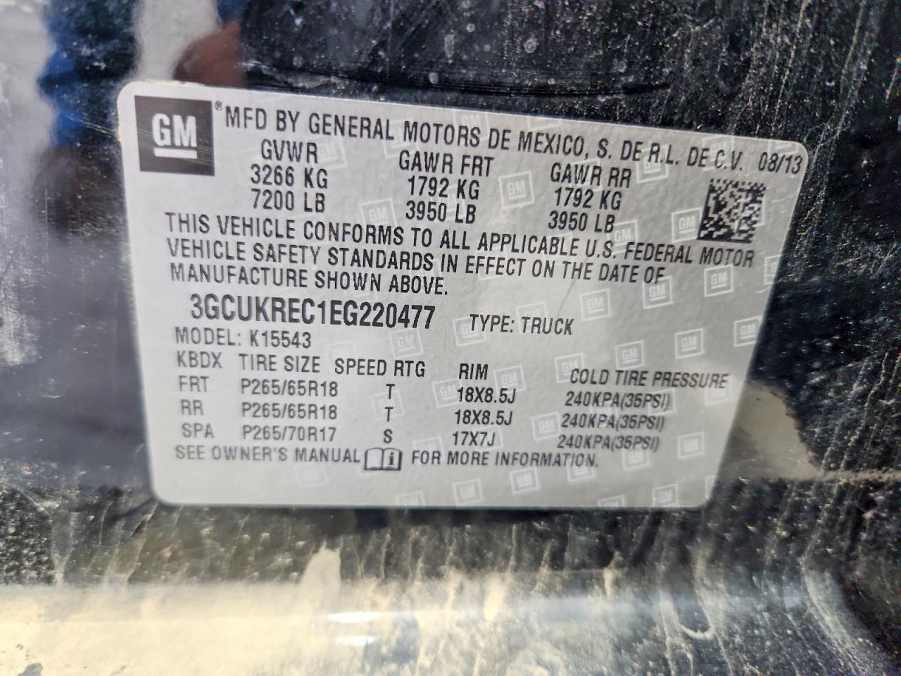 2014 Chevrolet Silverado K1500 Lt Black vin: 3GCUKREC1EG220477