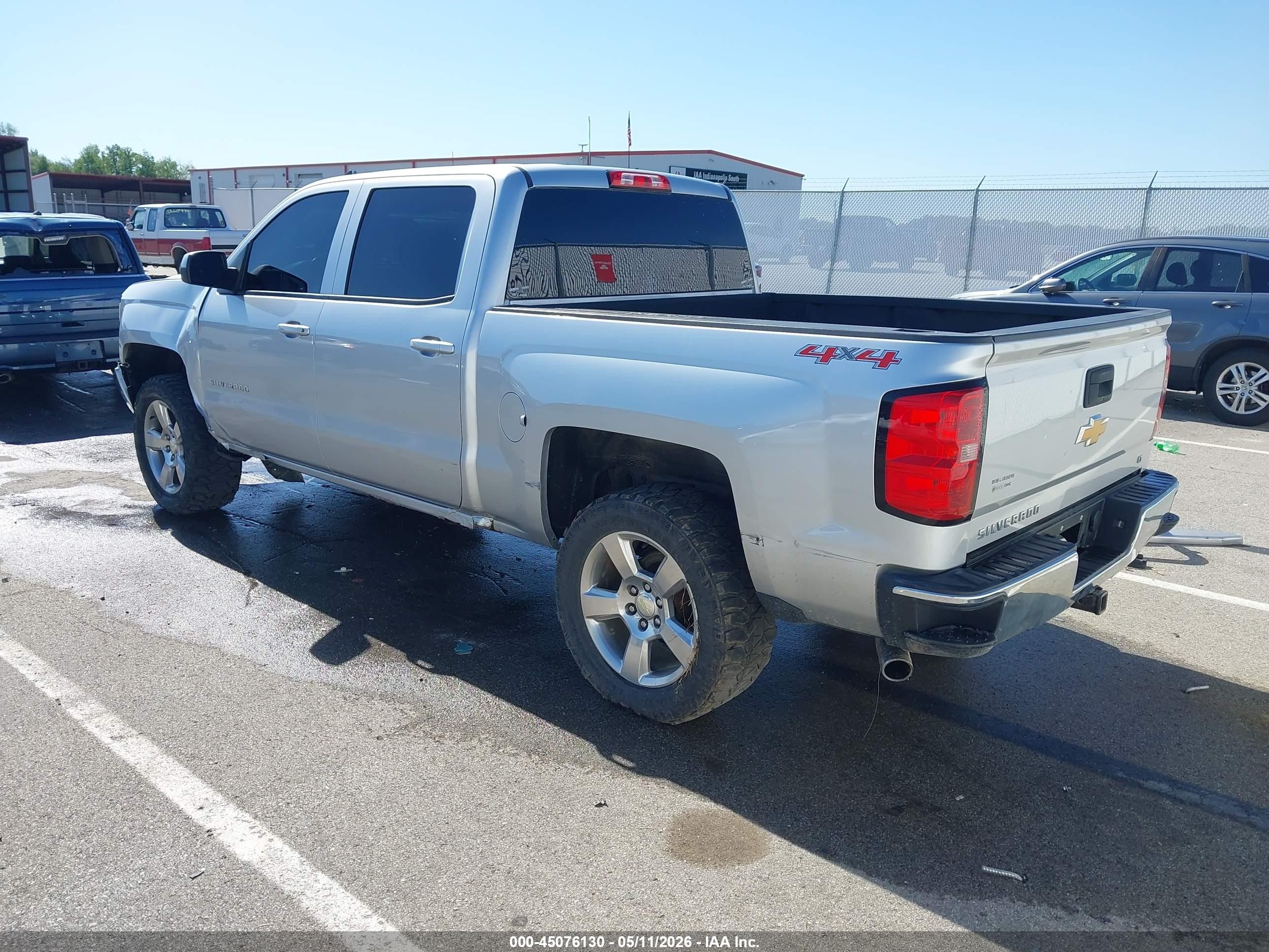2014 Chevrolet Silverado 1500 1lt Silver vin: 3GCUKREC1EG257321