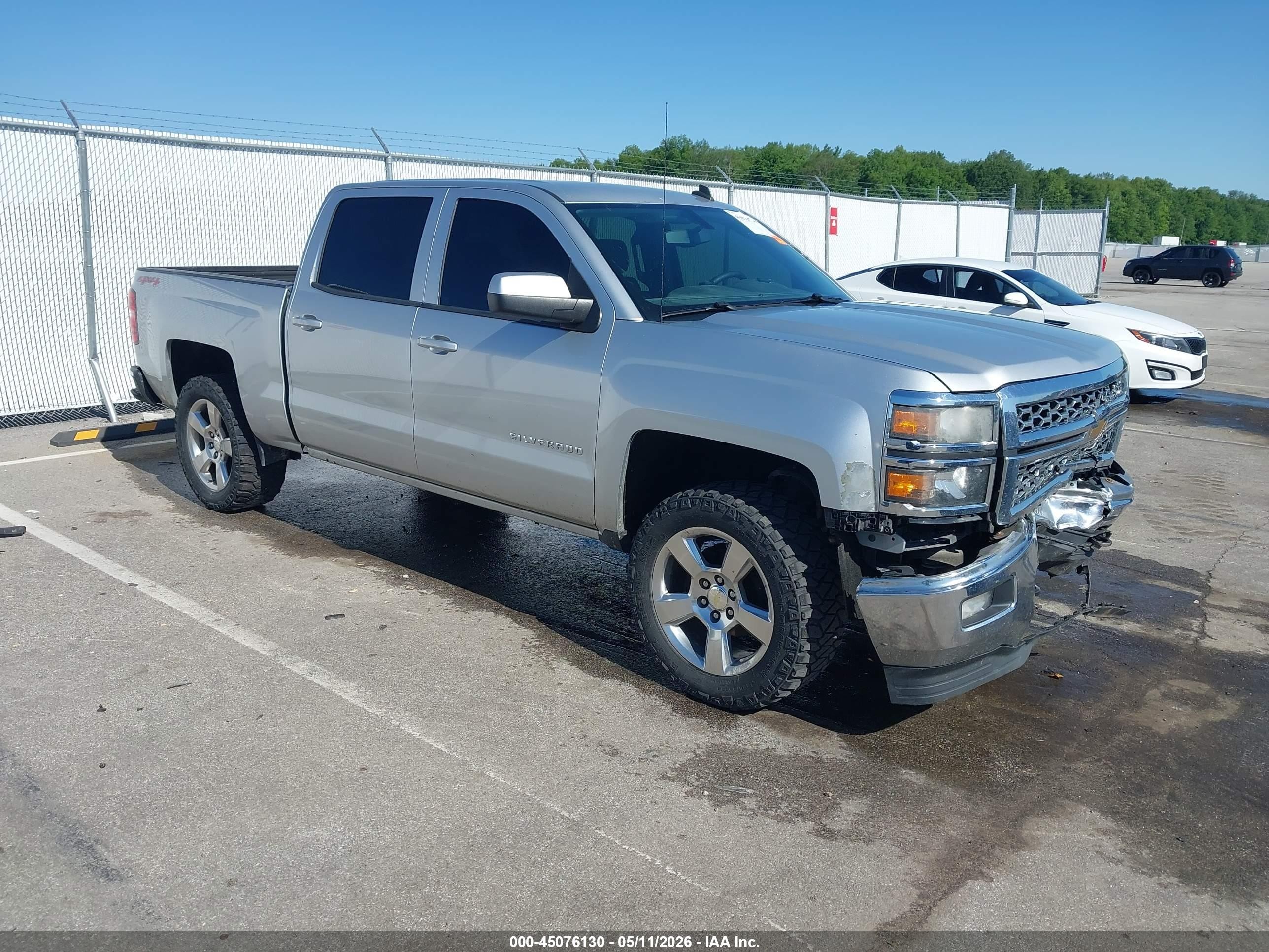 2014 Chevrolet Silverado 1500 1lt Silver vin: 3GCUKREC1EG257321