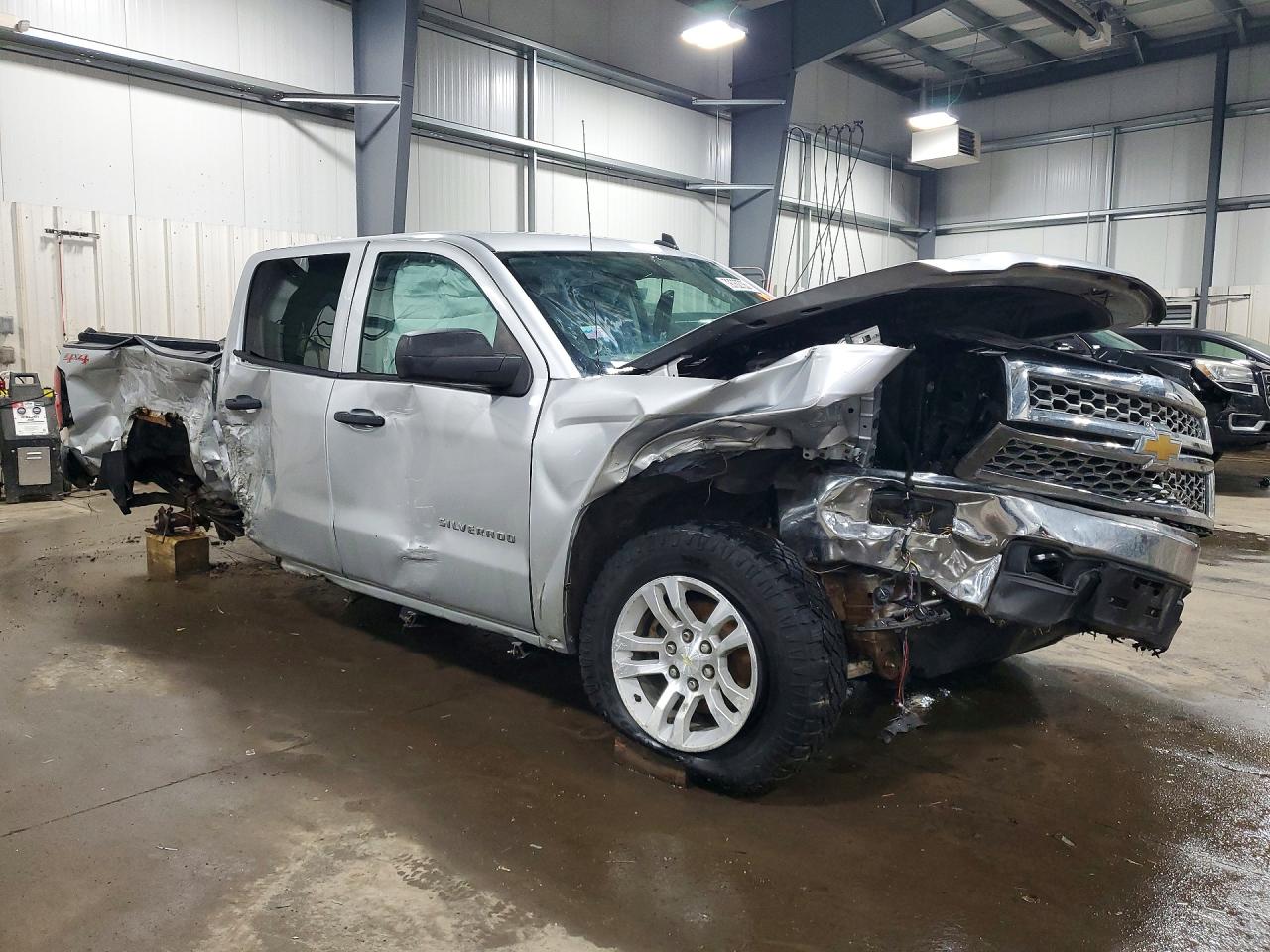 2014 Chevrolet Silverado K1500 Lt Silver vin: 3GCUKREC1EG271543