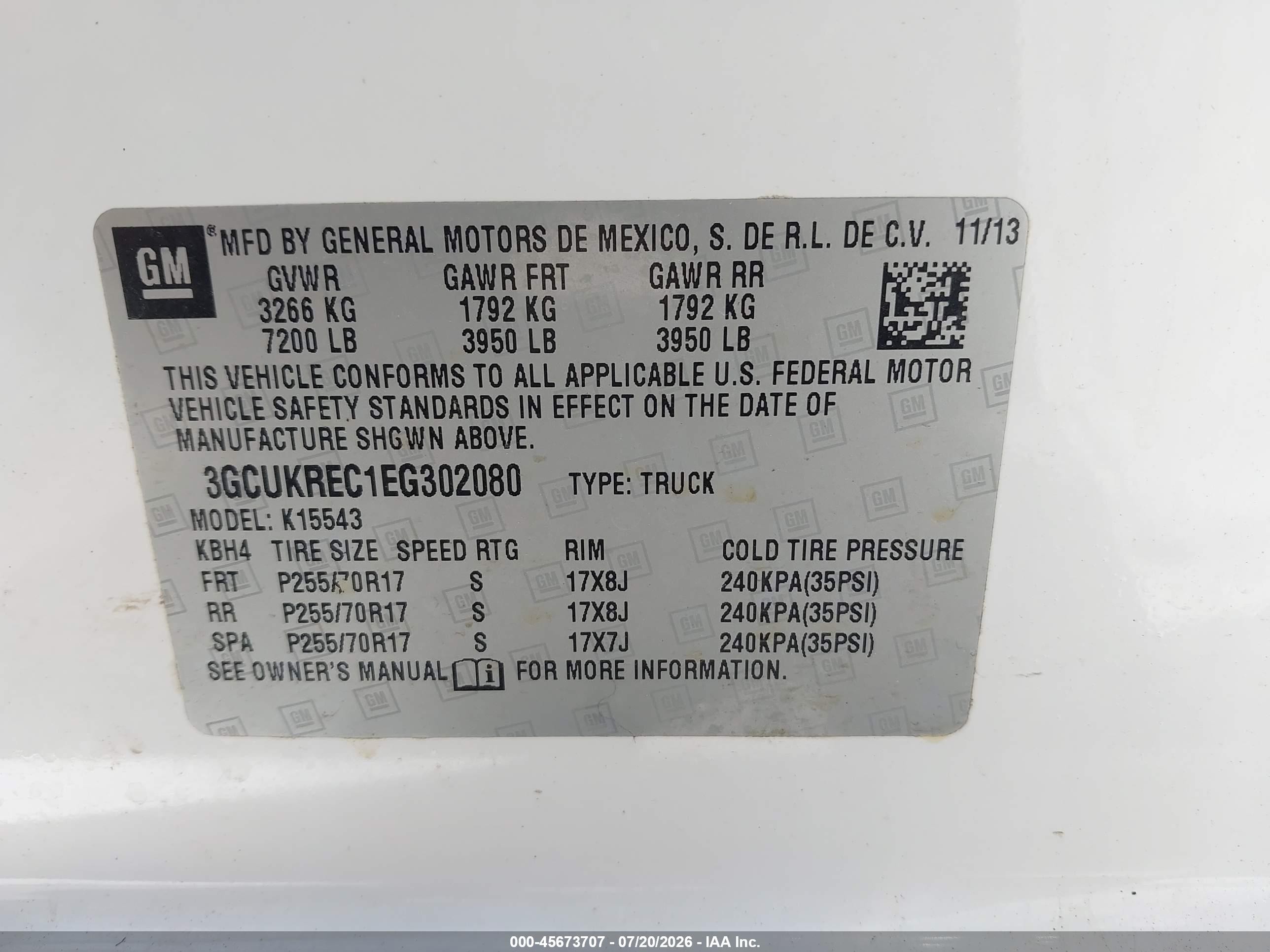 2014 Chevrolet Silverado 1500 Lt Белый vin: 3GCUKREC1EG302080