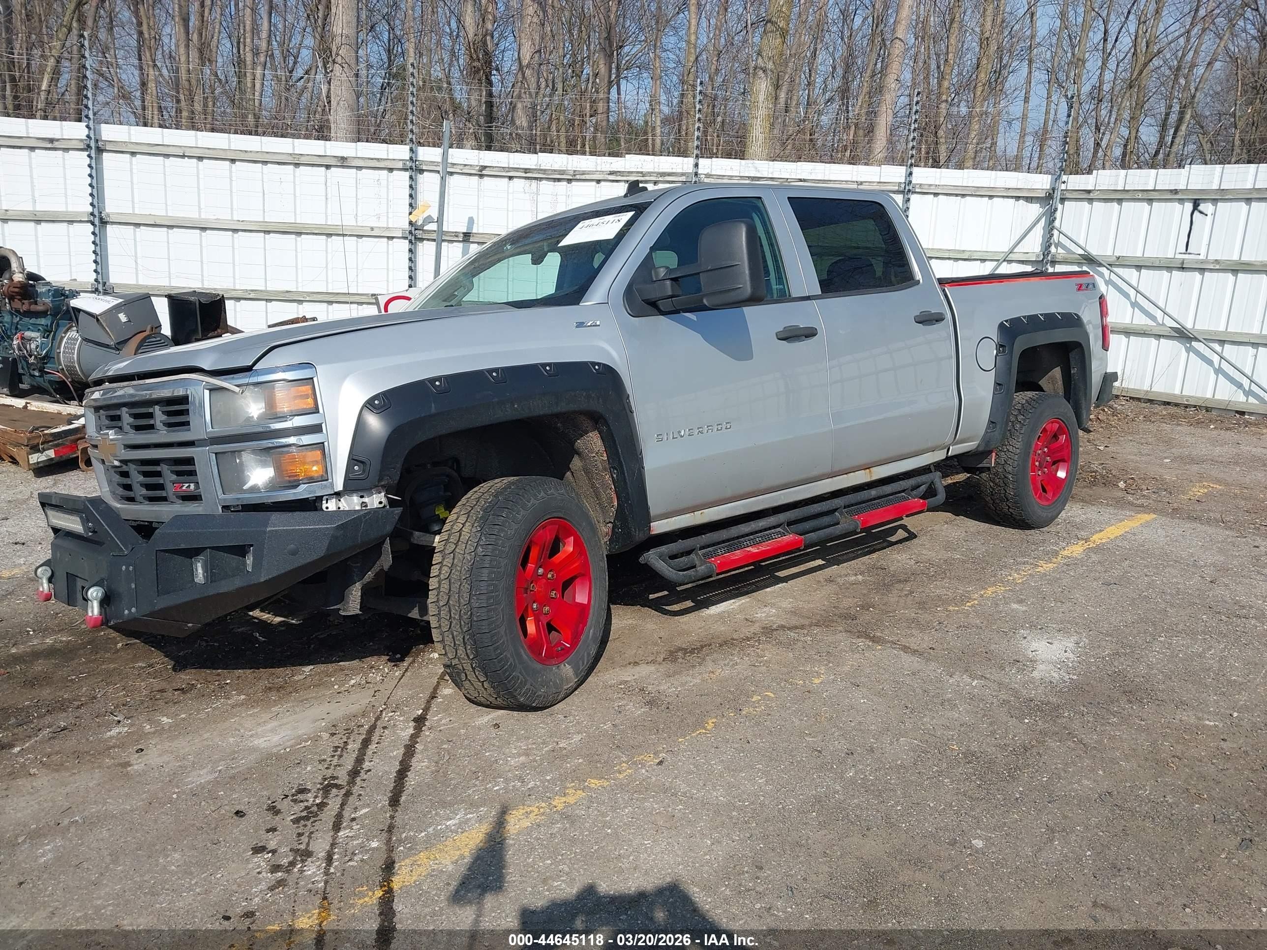 2014 Chevrolet Silverado 1500 2lt Silver vin: 3GCUKREC1EG338061
