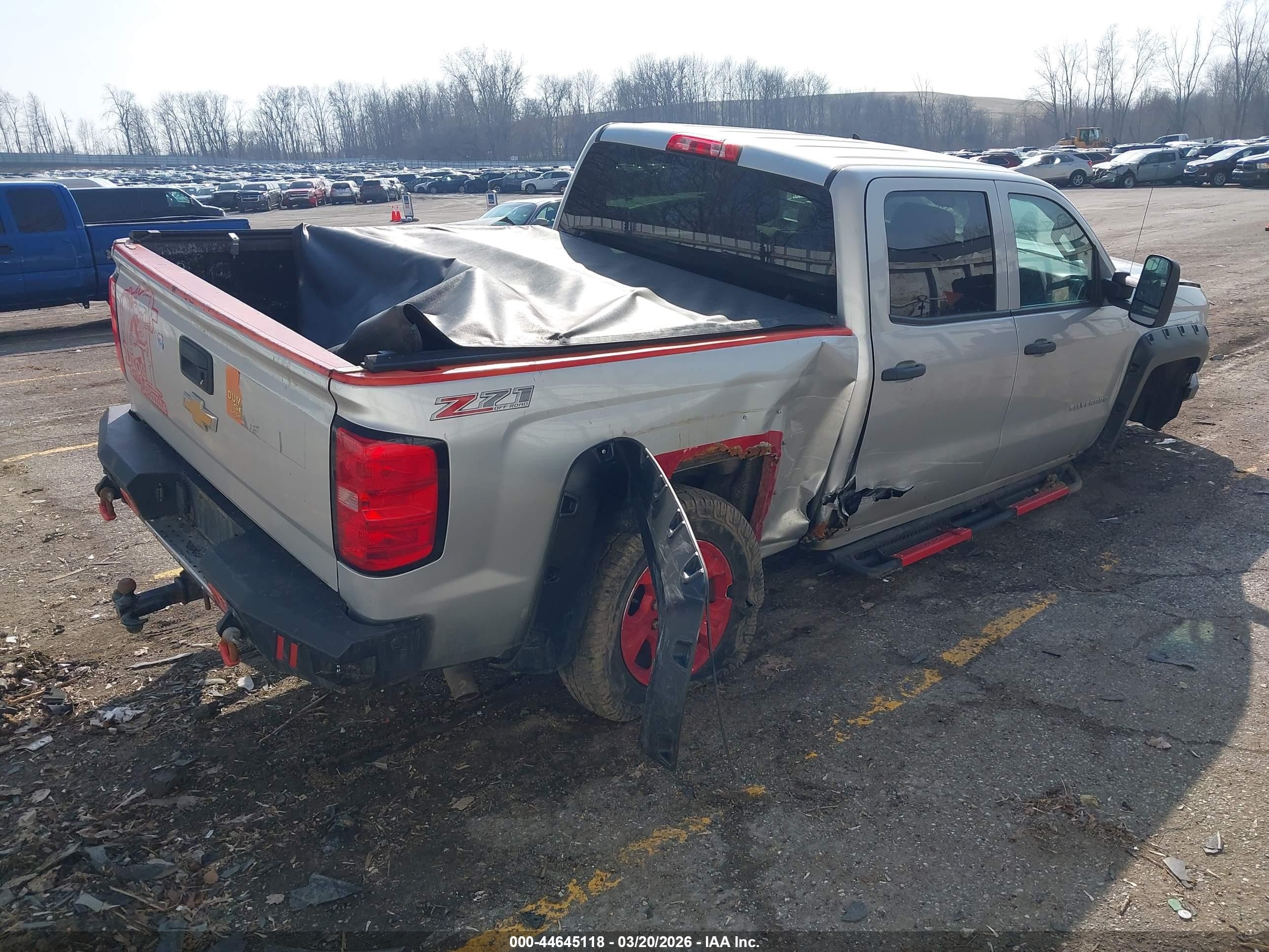 2014 Chevrolet Silverado 1500 2lt Silver vin: 3GCUKREC1EG338061
