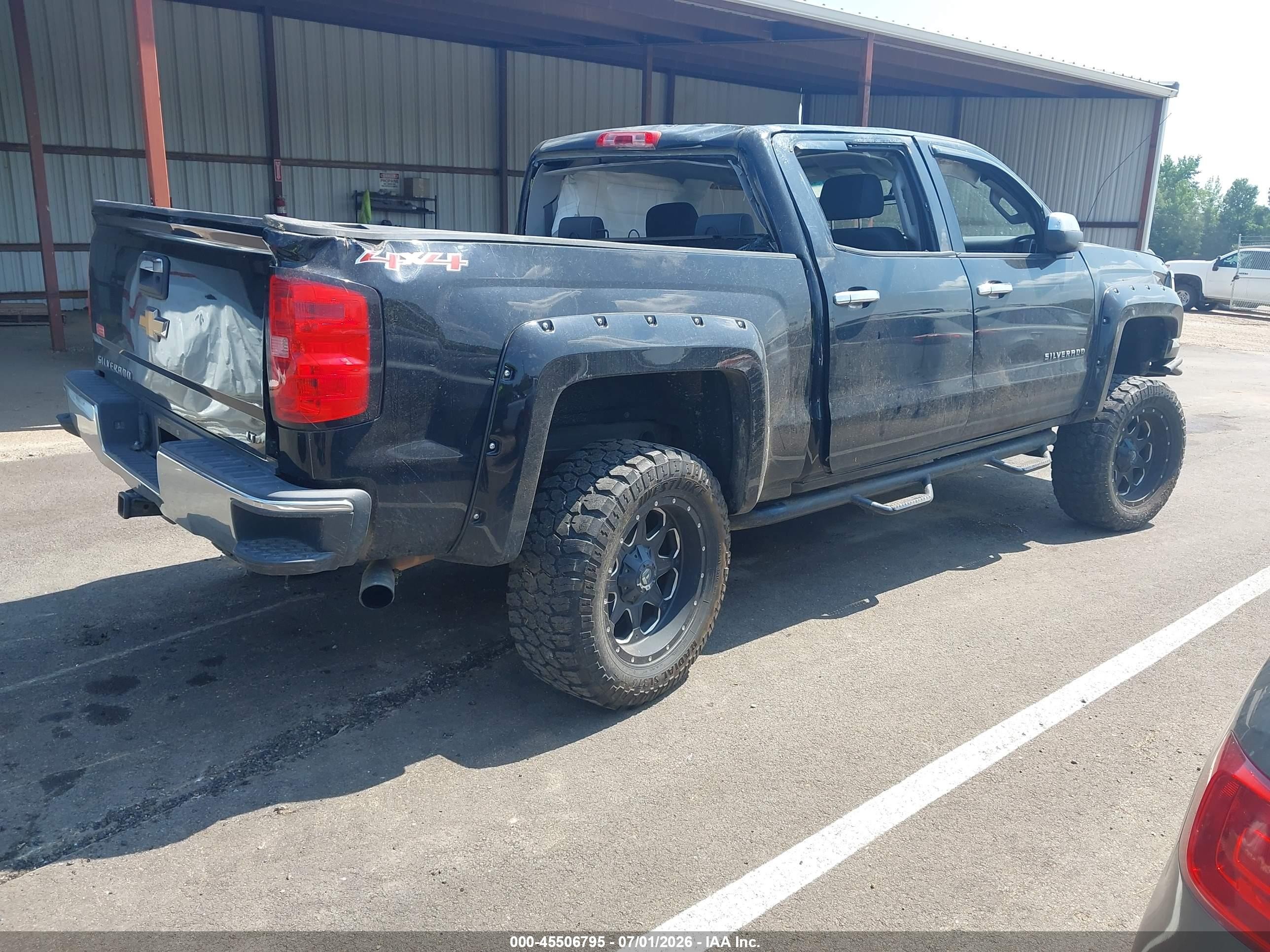 2014 Chevrolet Silverado 1500 Lt Black vin: 3GCUKREC1EG343230