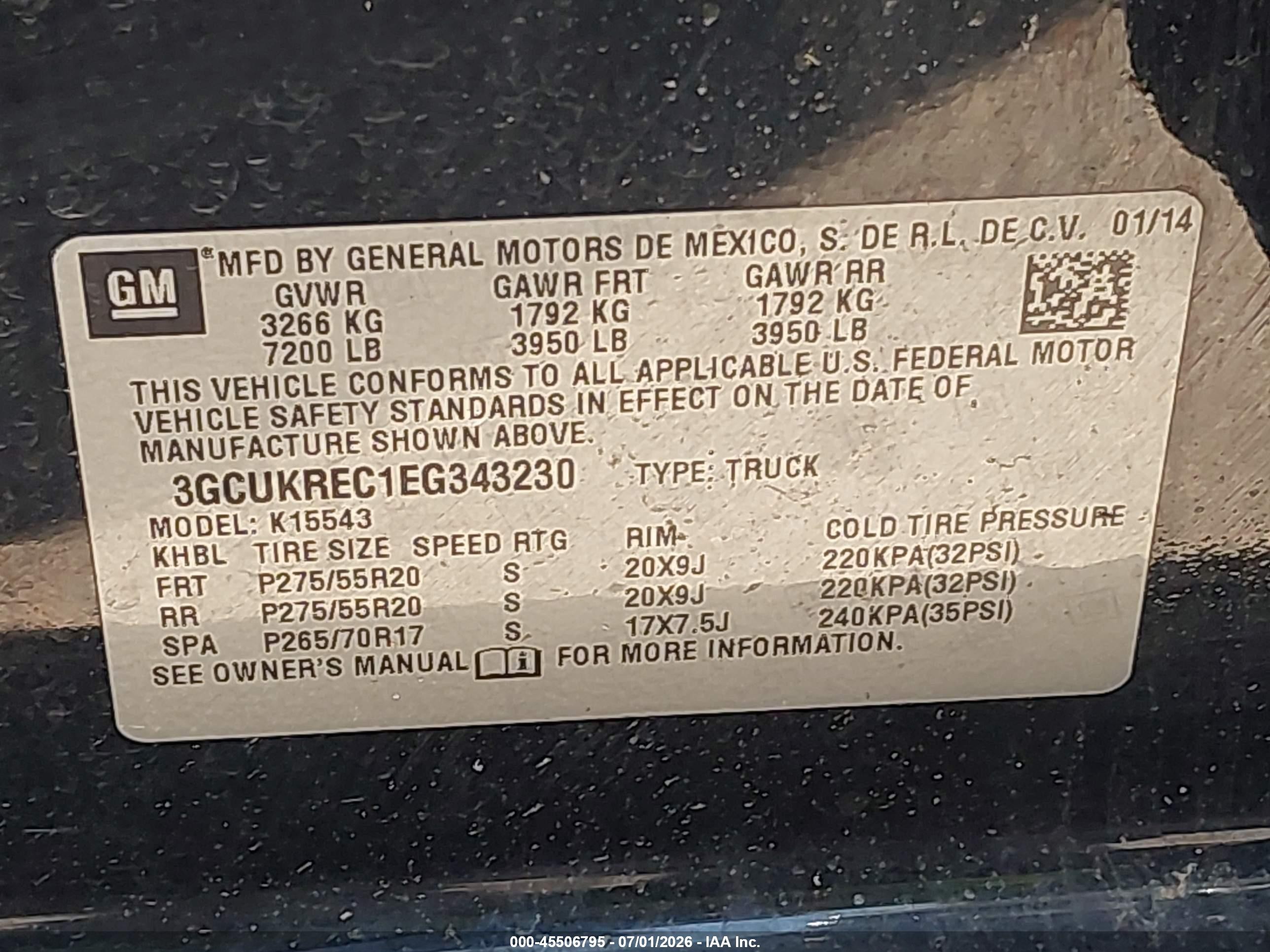 2014 Chevrolet Silverado 1500 Lt Black vin: 3GCUKREC1EG343230