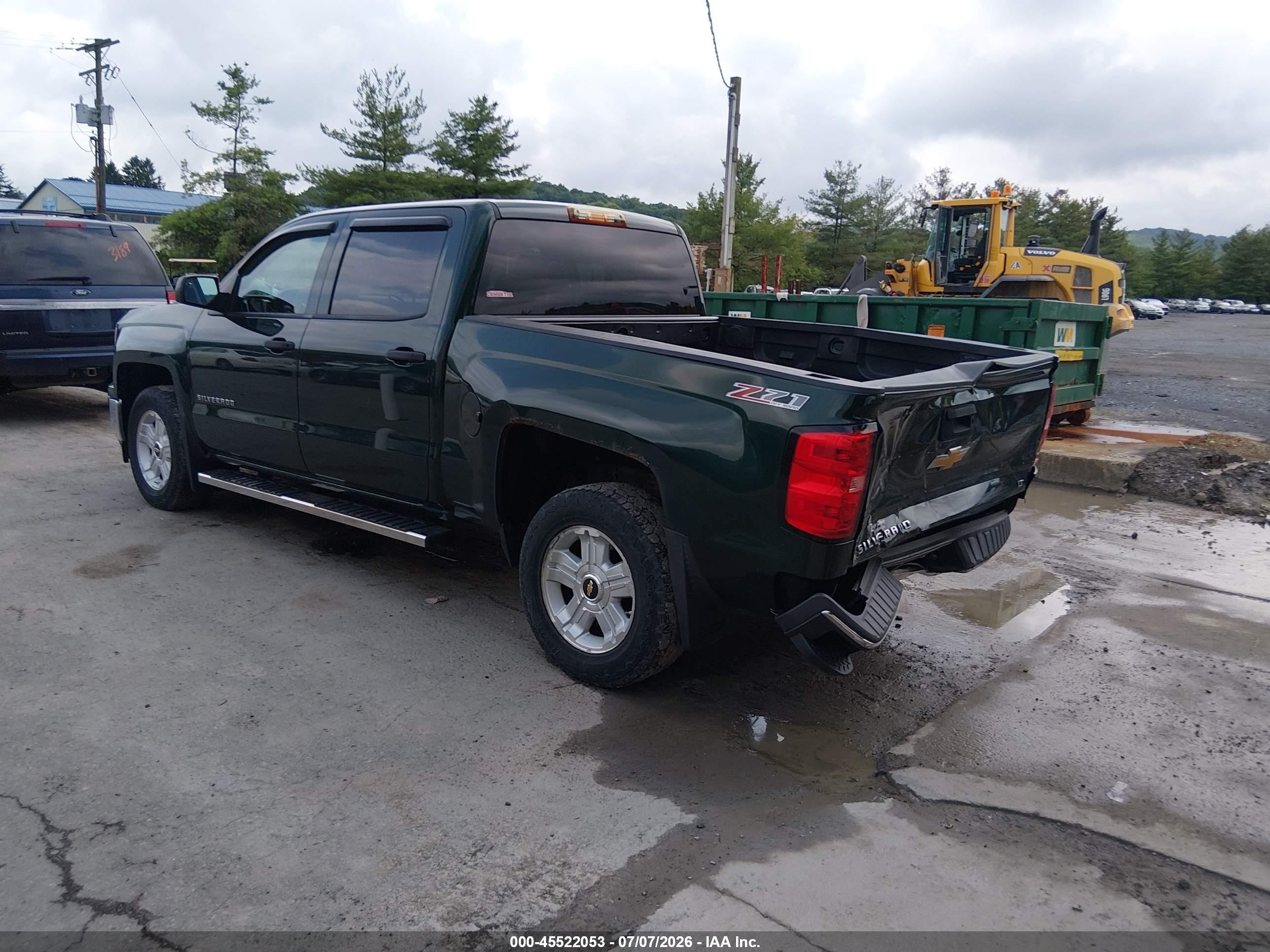 2014 Chevrolet Silverado 1500 Lt Зеленый vin: 3GCUKREC1EG424258