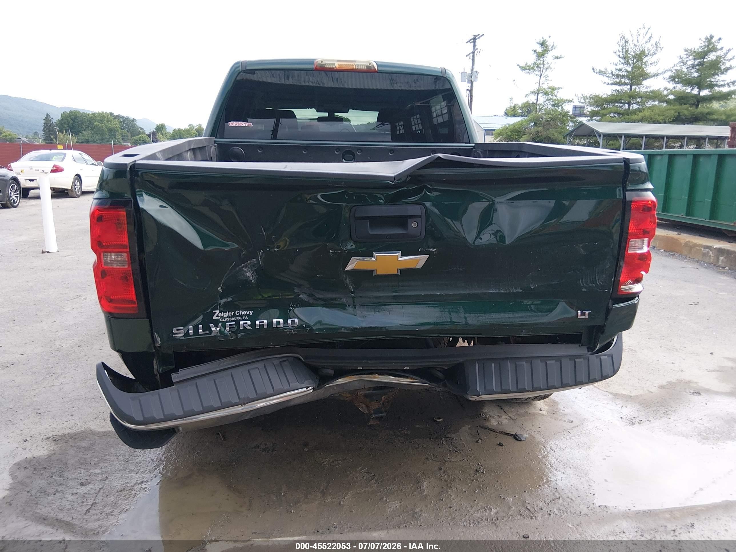 2014 Chevrolet Silverado 1500 Lt Зеленый vin: 3GCUKREC1EG424258