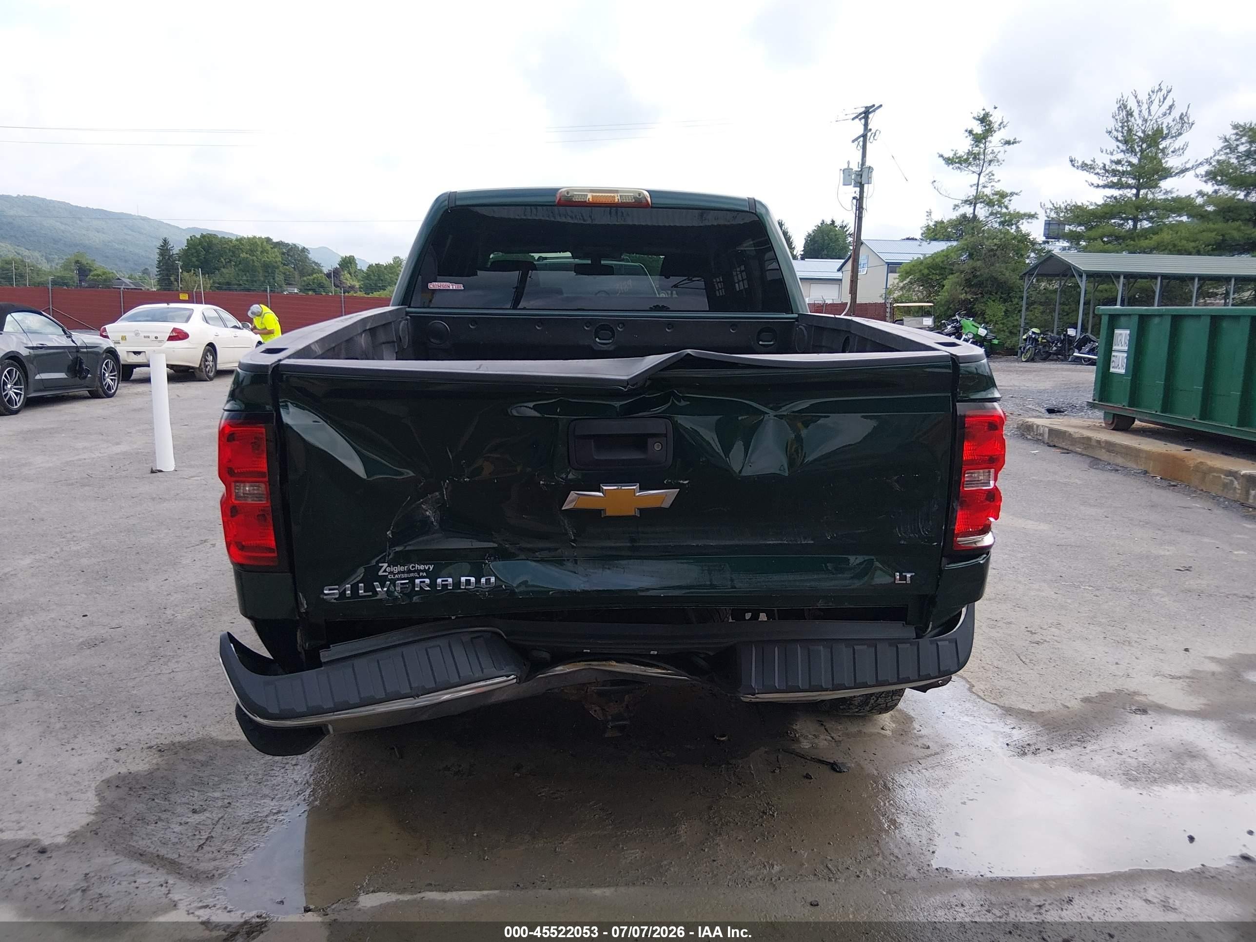 2014 Chevrolet Silverado 1500 Lt Зеленый vin: 3GCUKREC1EG424258