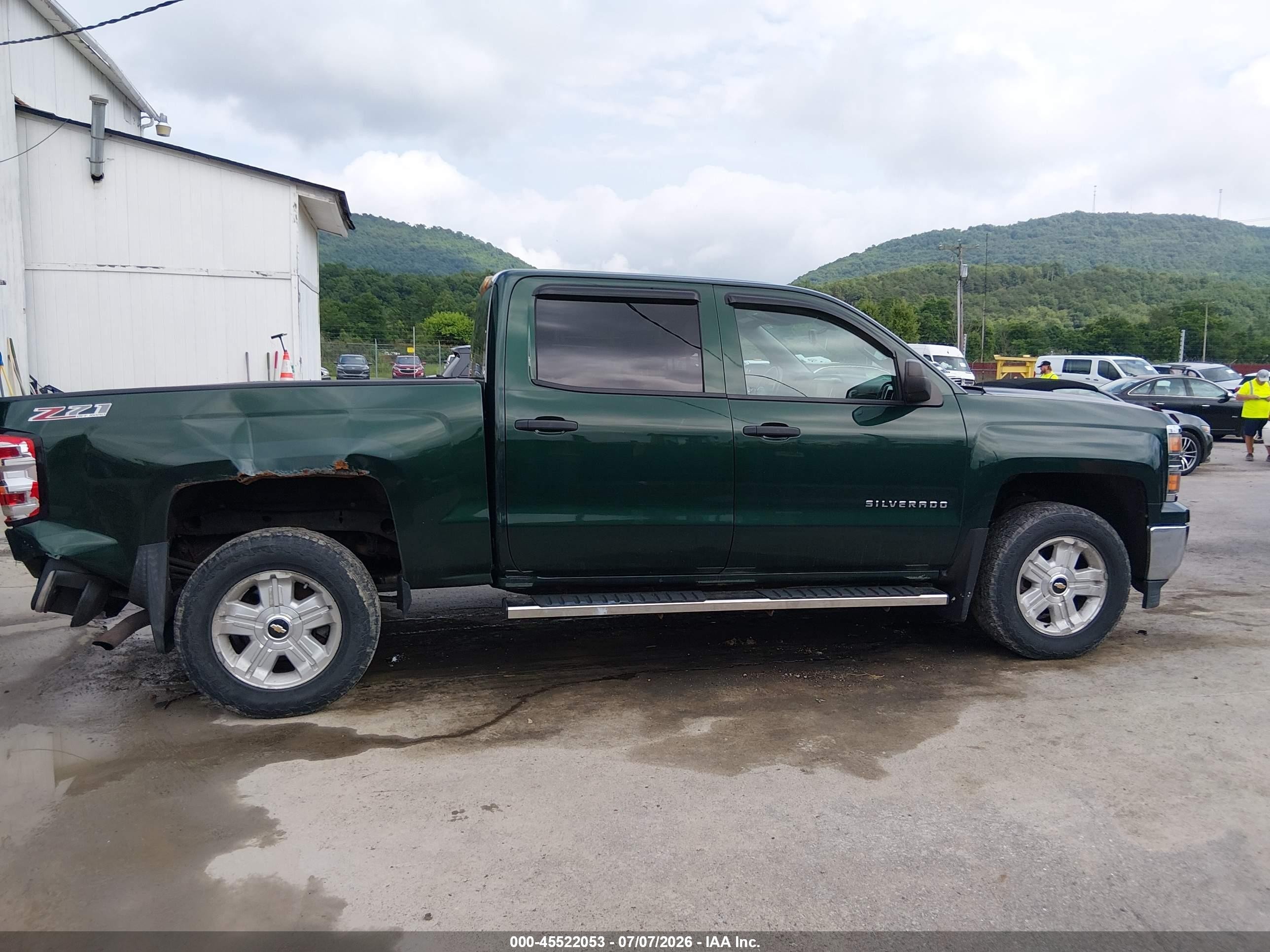 2014 Chevrolet Silverado 1500 Lt Зеленый vin: 3GCUKREC1EG424258