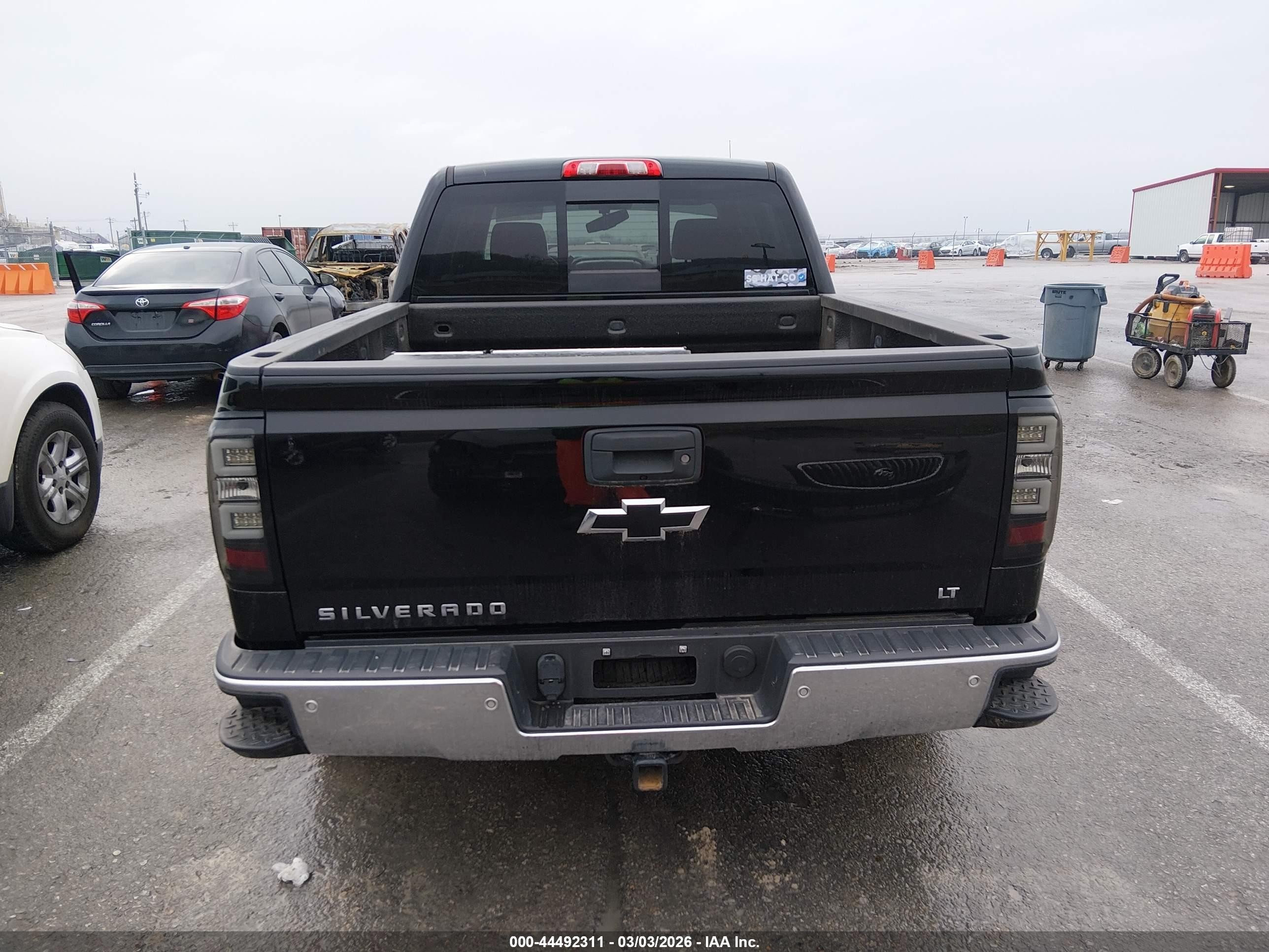 2014 Chevrolet Silverado 1500 1lt Black vin: 3GCUKREC1EG468602
