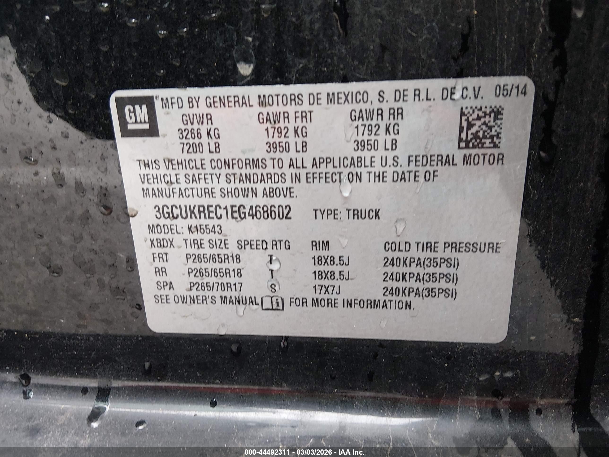 2014 Chevrolet Silverado 1500 1lt Black vin: 3GCUKREC1EG468602